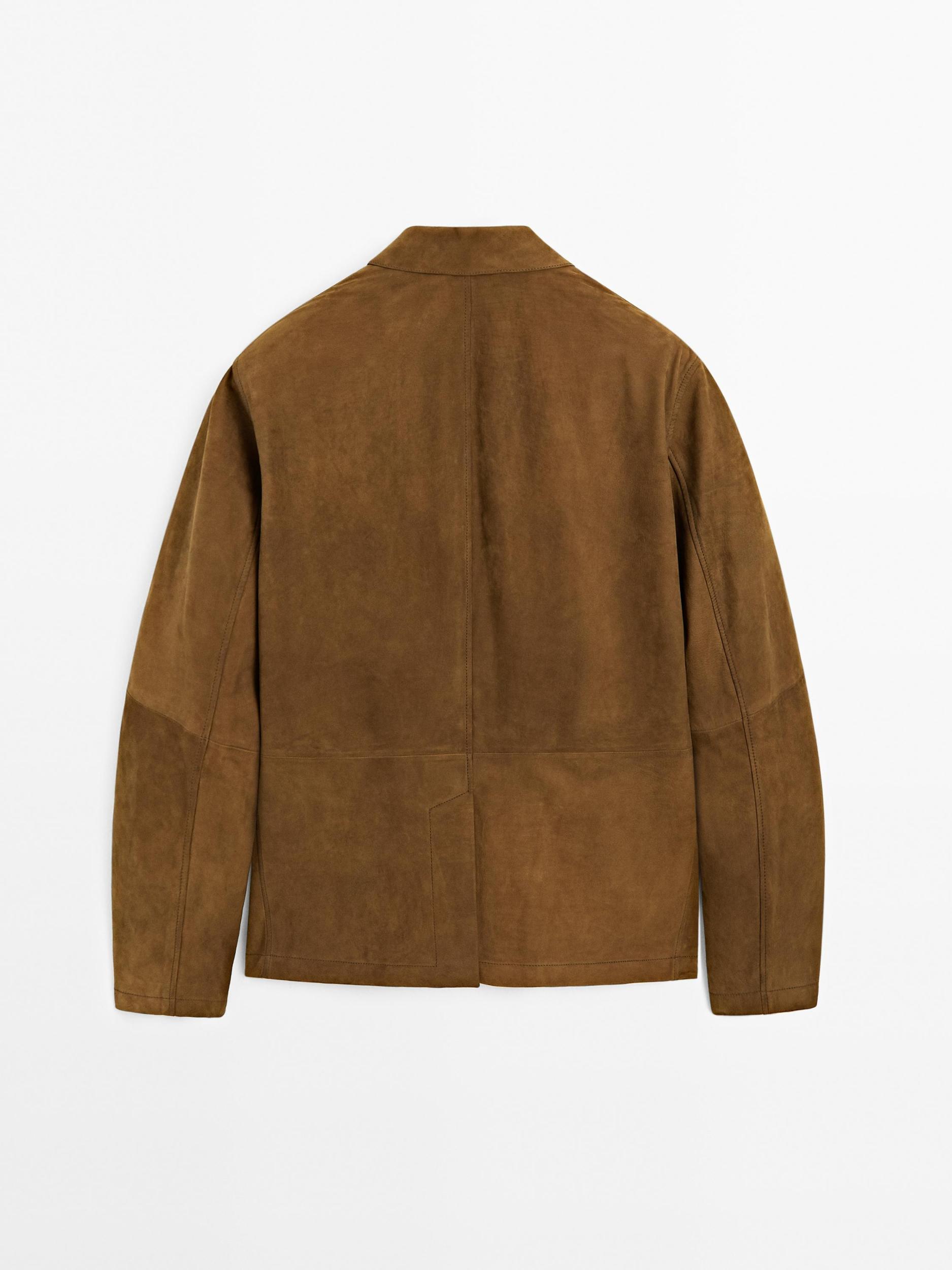 100% nubuck leather blazer Product Image