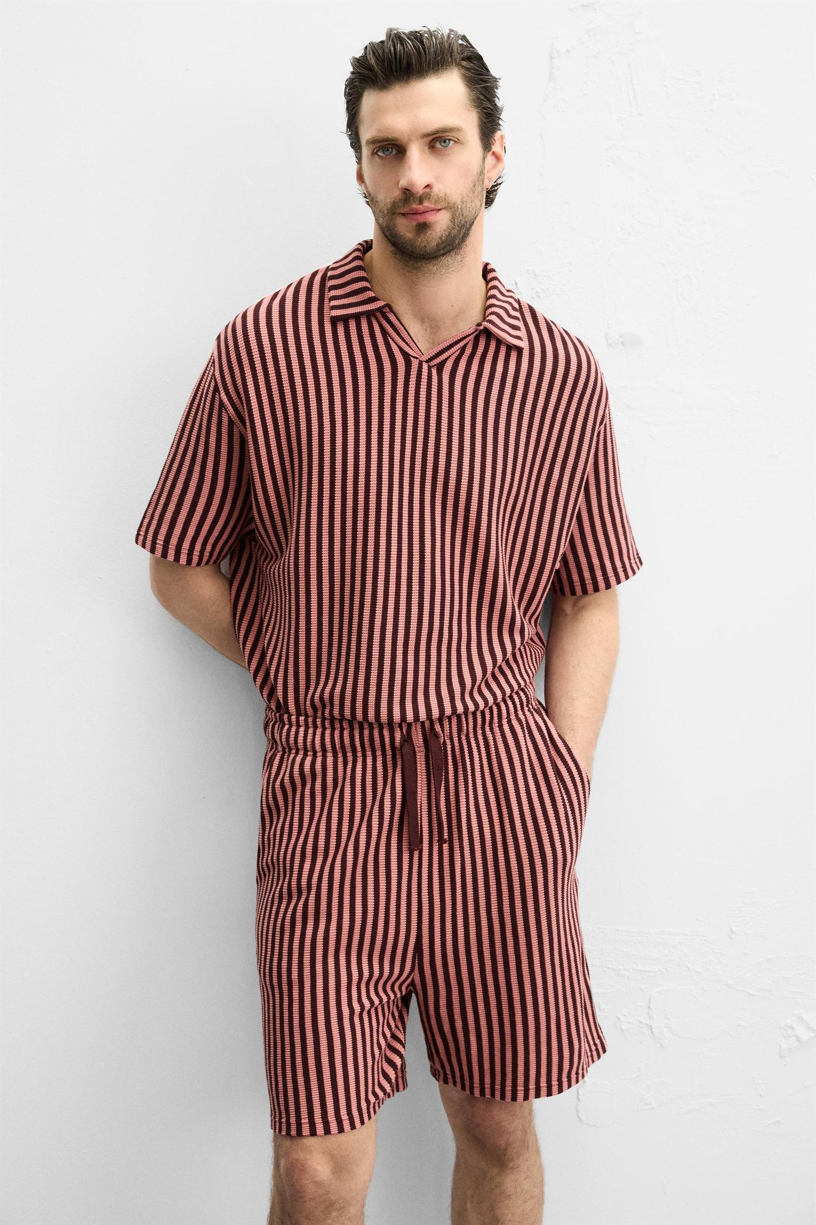 STRIPED JACQUARD SHORTS Product Image