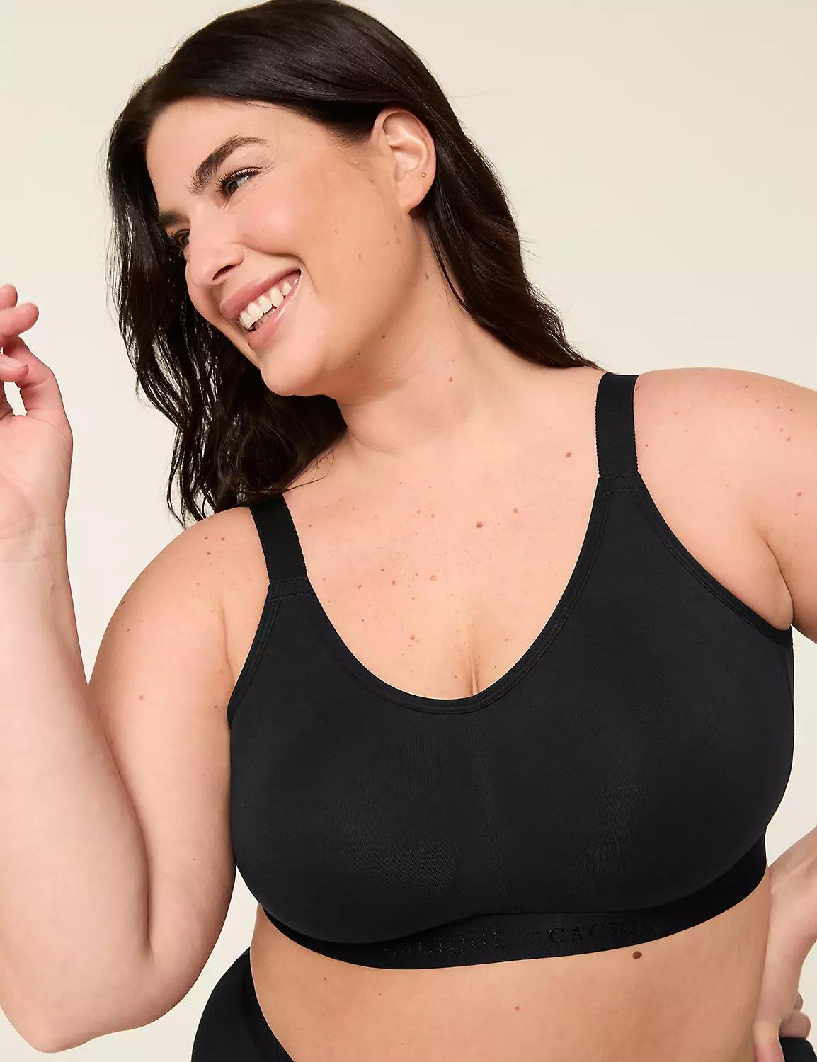 Cotton Scoop-Neck Unlined No-Wire Bra Product Image