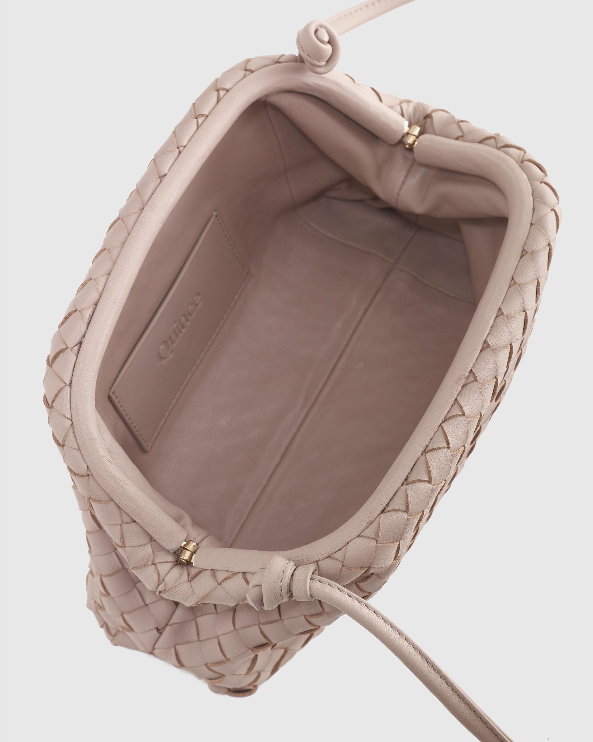 Quince | Women's Italian Leather Handwoven Pouch Crossbody Clutch Product Image