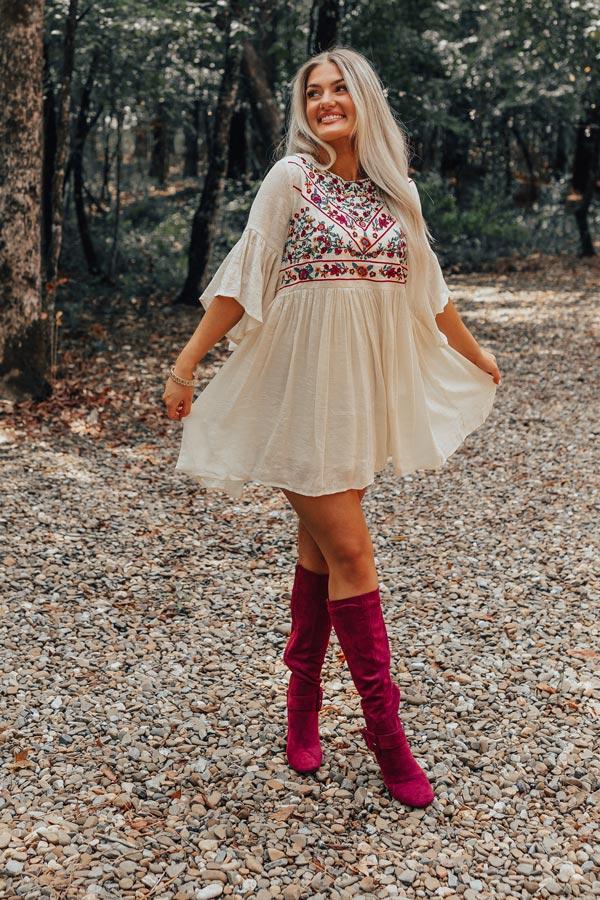 Cocktails In Costa Maya Embroidered Dress Product Image