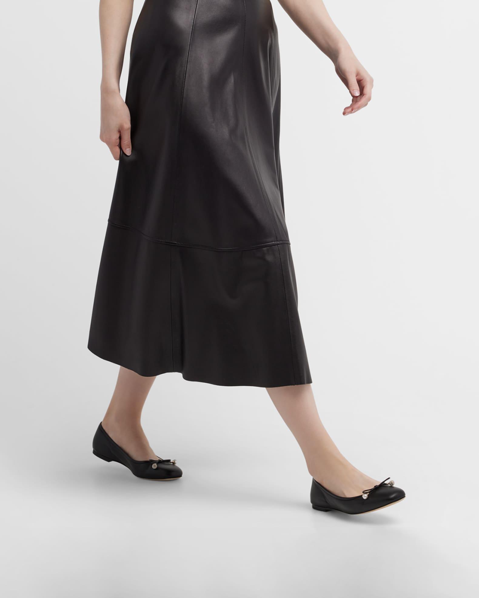 Womens Elme Leather Ballerina Flats Product Image