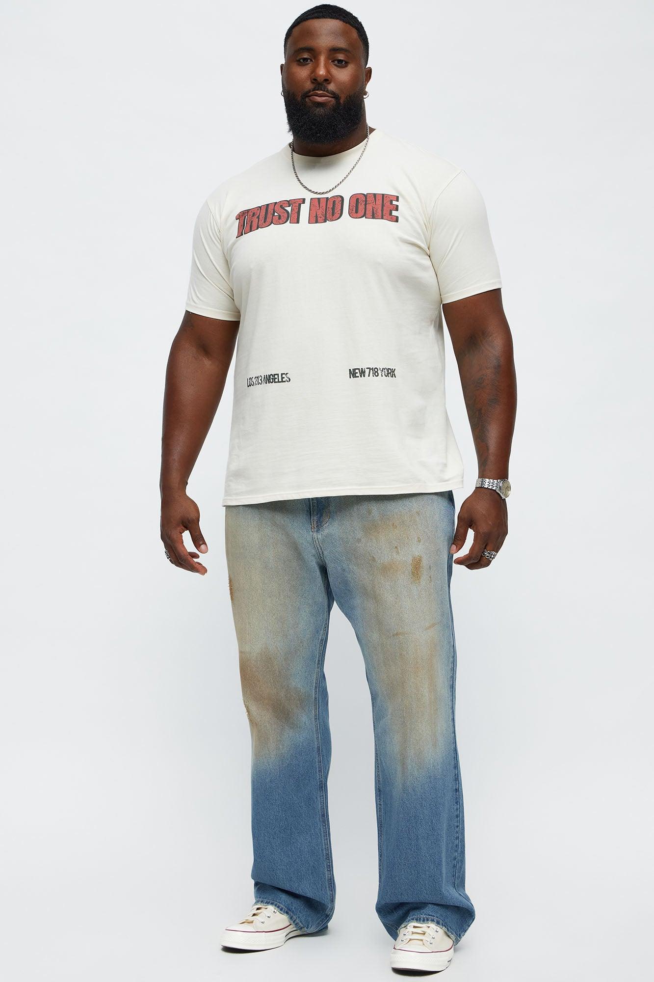 Stacked Slim Flare Play Dirty Distressed Jeans - Vintage Blue Wash Product Image