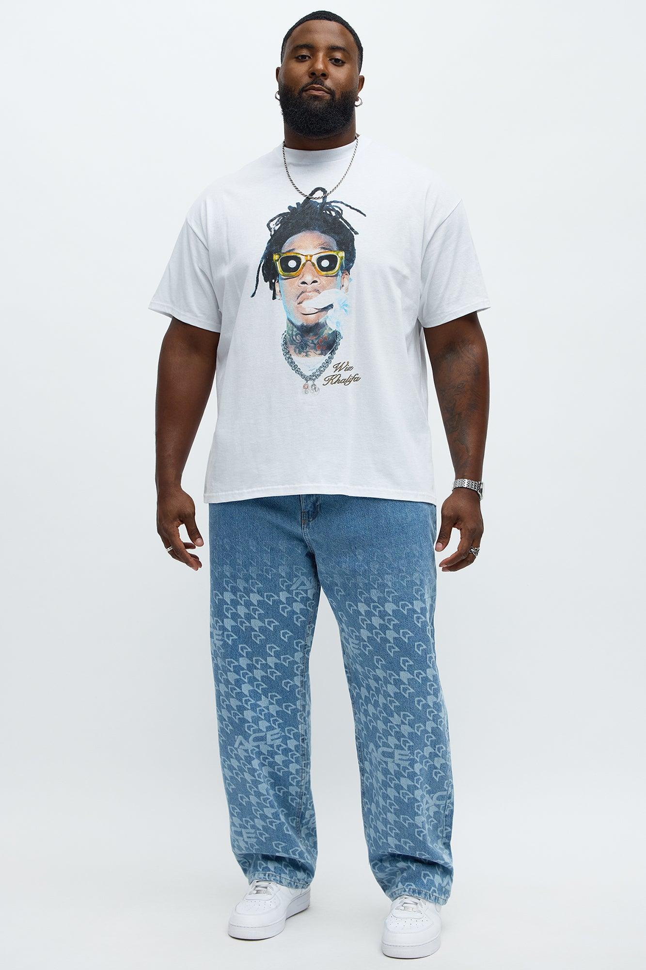 Wiz Khalifa Roll Up Short Sleeve Tee - White Male Product Image
