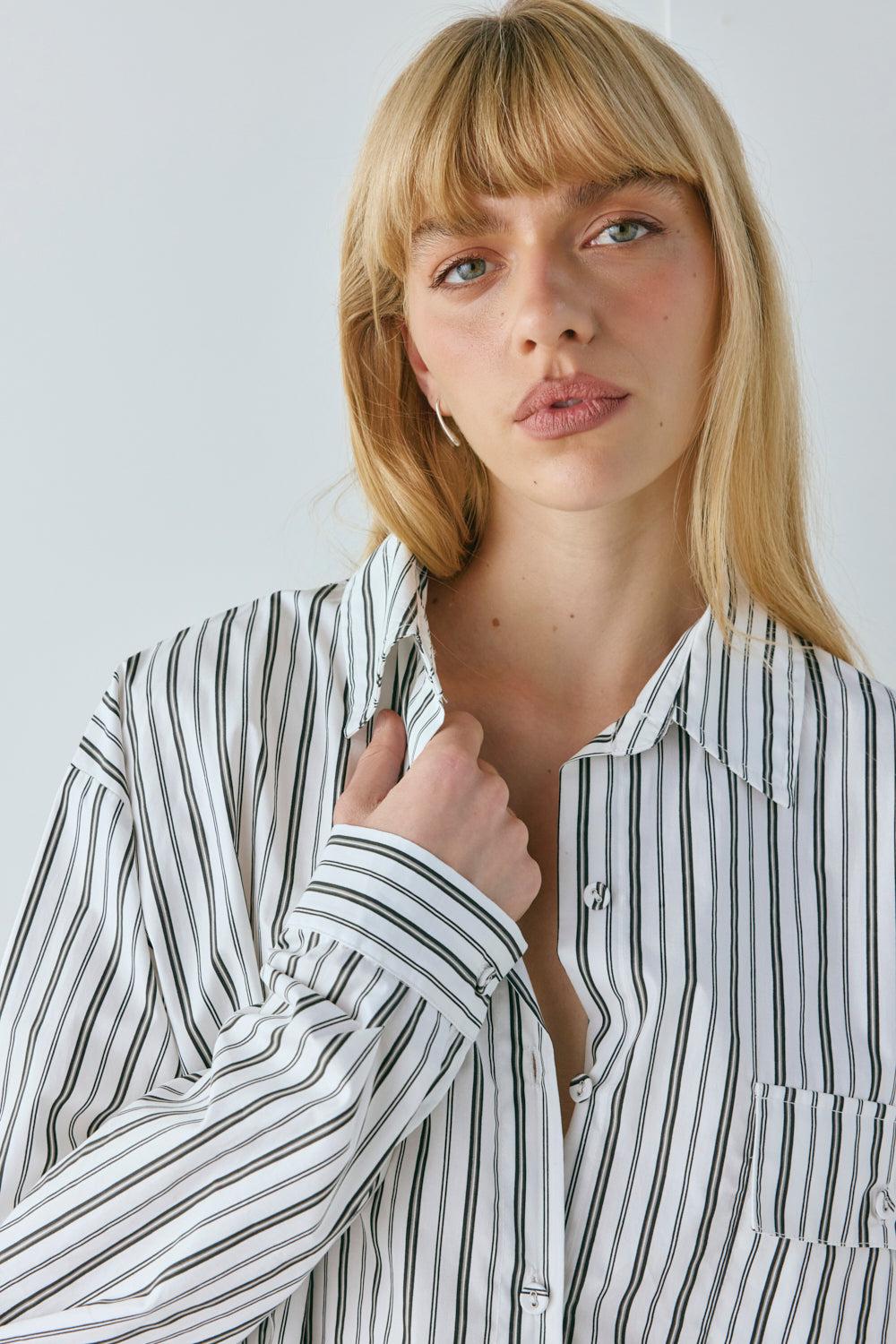 June Shirt Black Stripe Product Image