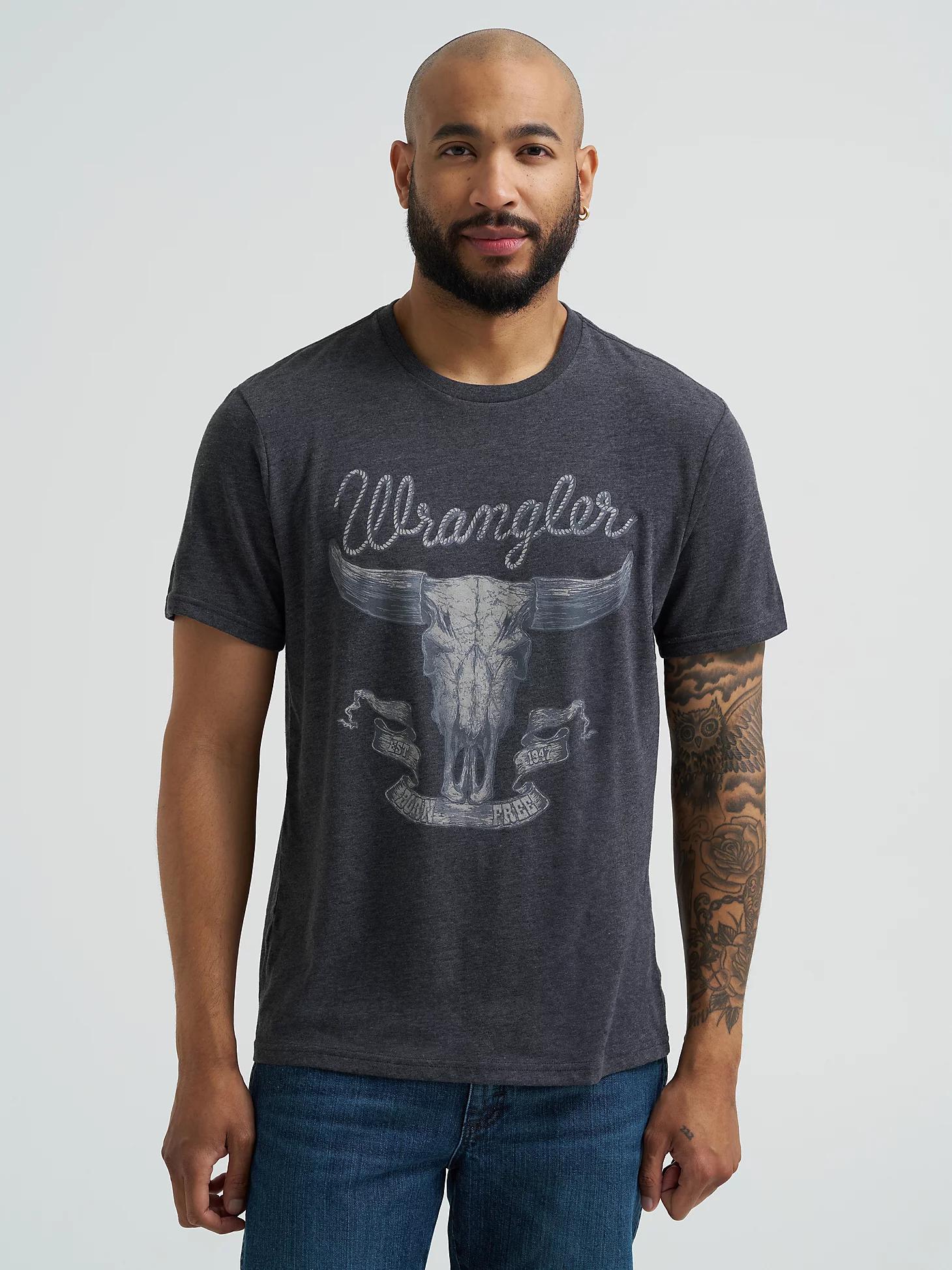 Men's Steerhead Graphic T-Shirt in Caviar Heather Product Image