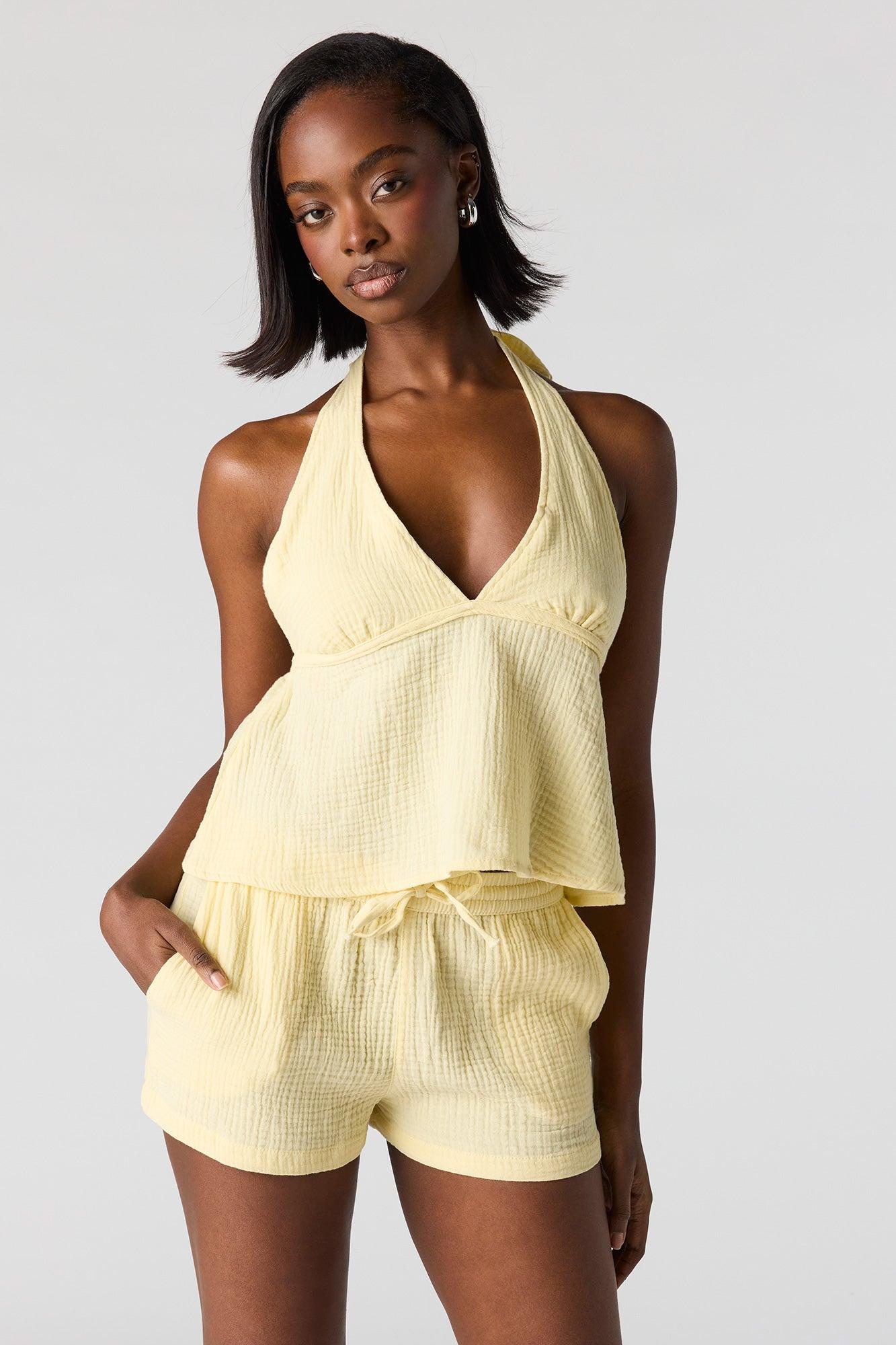 Textured Drawstring Short Female Product Image