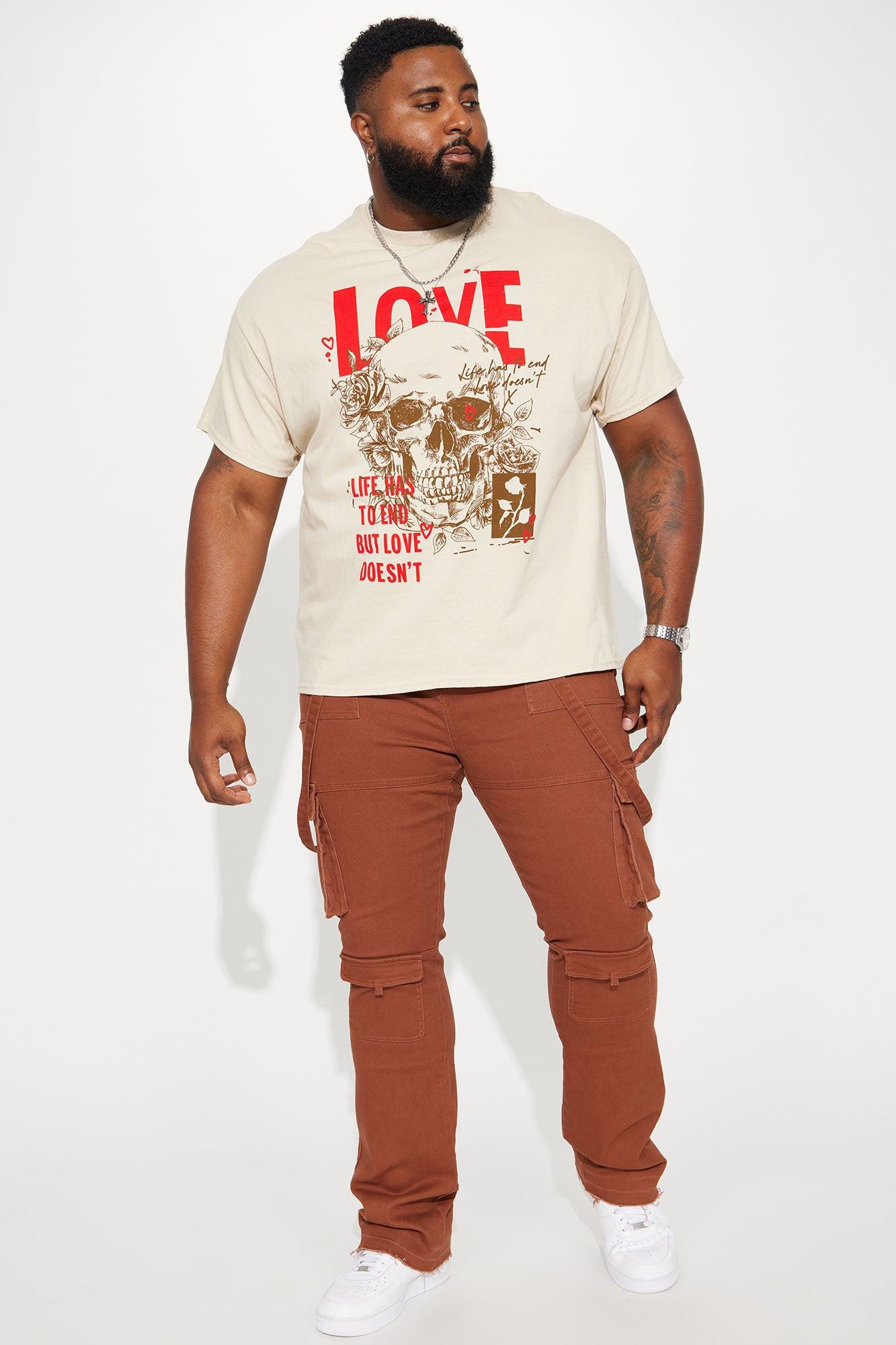 Love Doesn't End Short Sleeve Tee - Tan Product Image