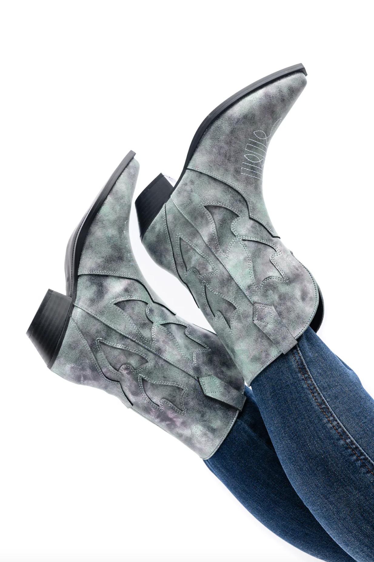 Jersey Metallic Boot in Blue (Online Exclusive) Product Image