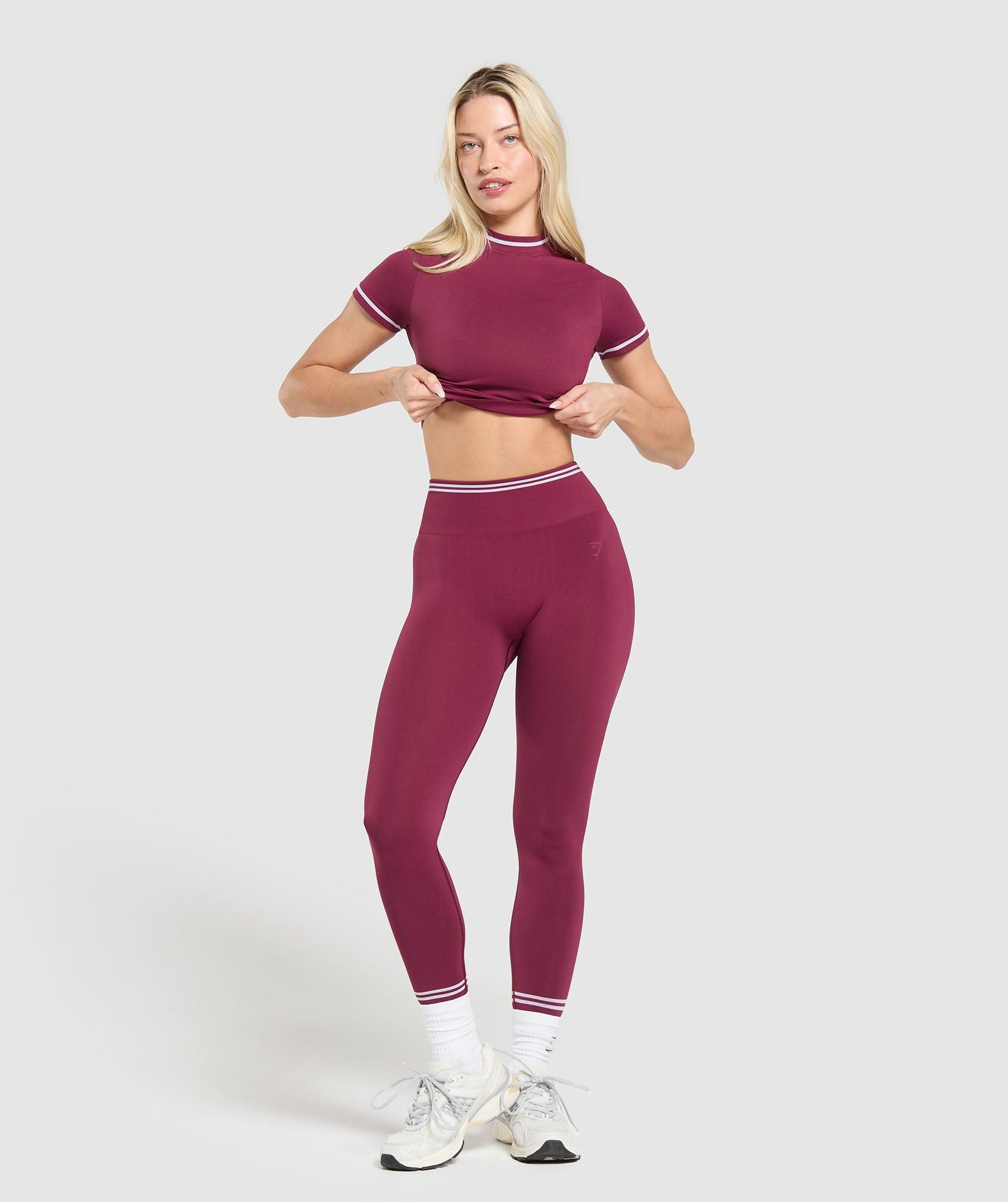Gymshark Contrast Seamless Midi Tee - Strong Pink Female Product Image