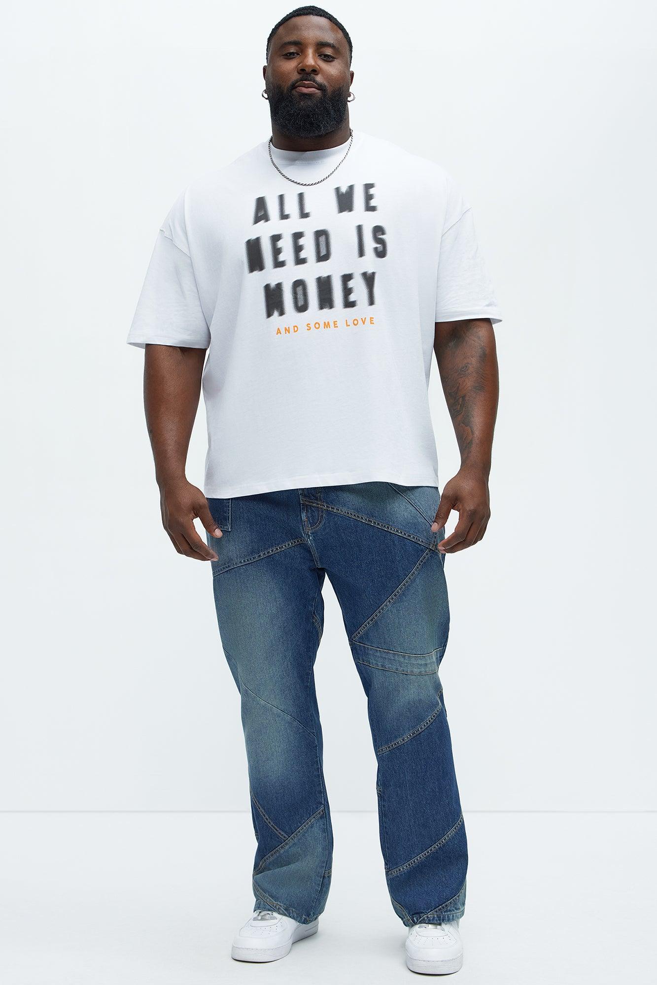 Tonal Patchwork Slim Flare Jeans - Medium Wash Product Image