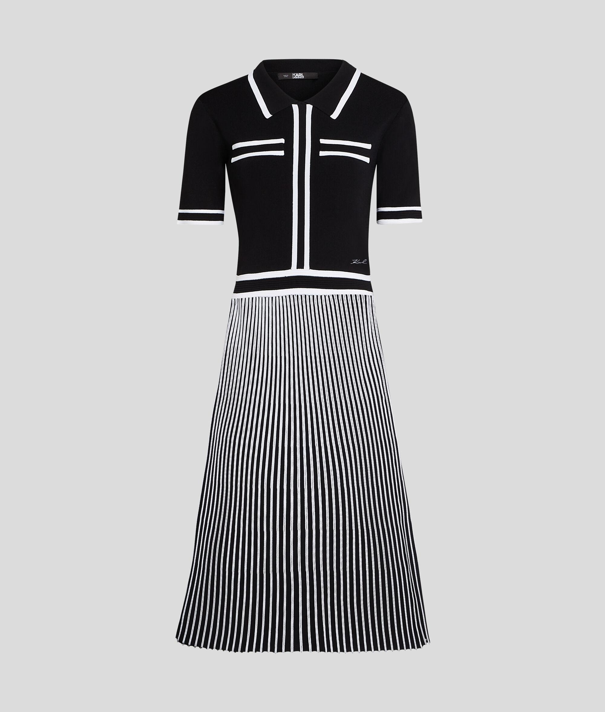 KARL ESSENTIAL PLEATED KNIT DRESS Product Image