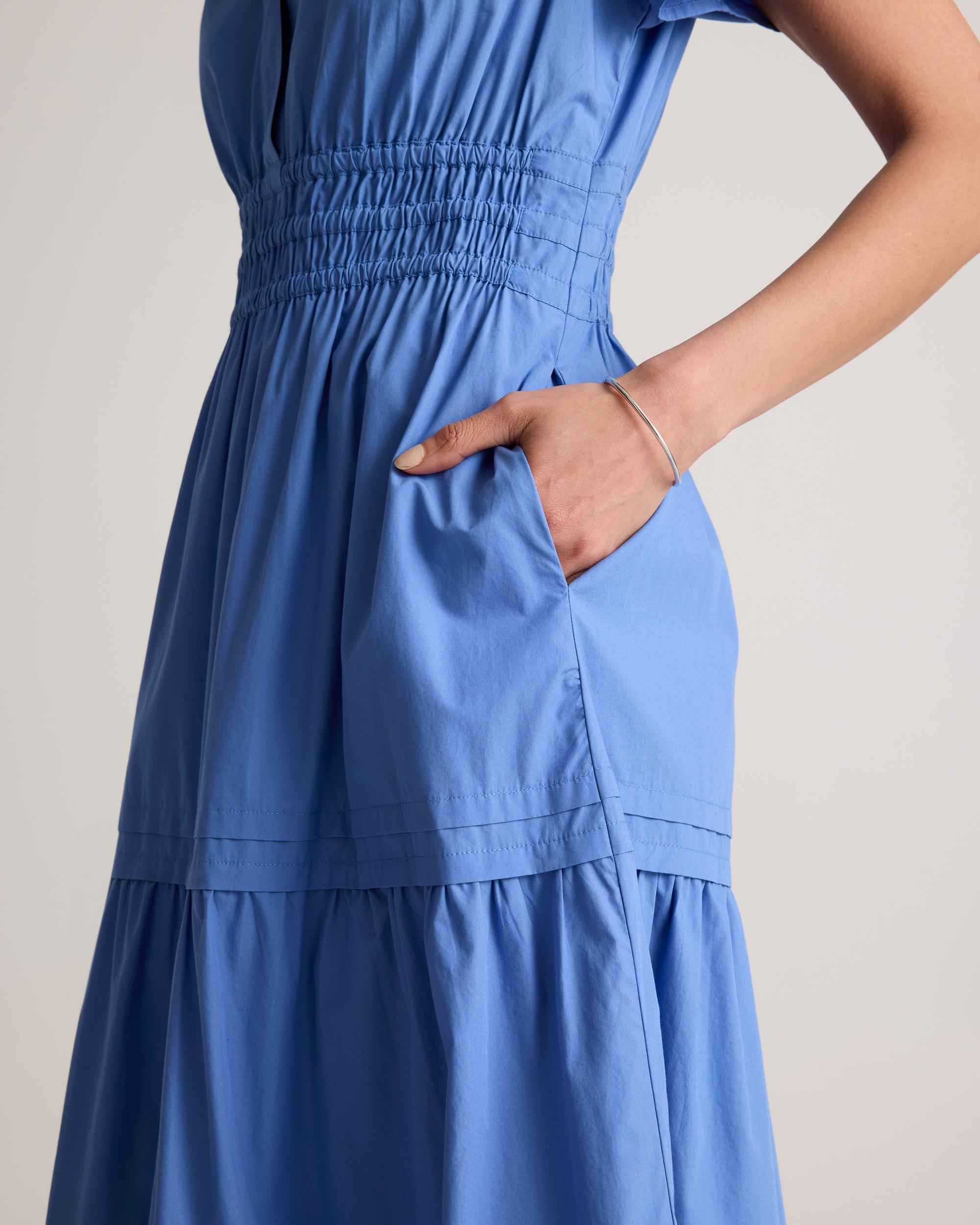 Quince | Women's Poplin Tiered Maxi Dress Cotton Product Image