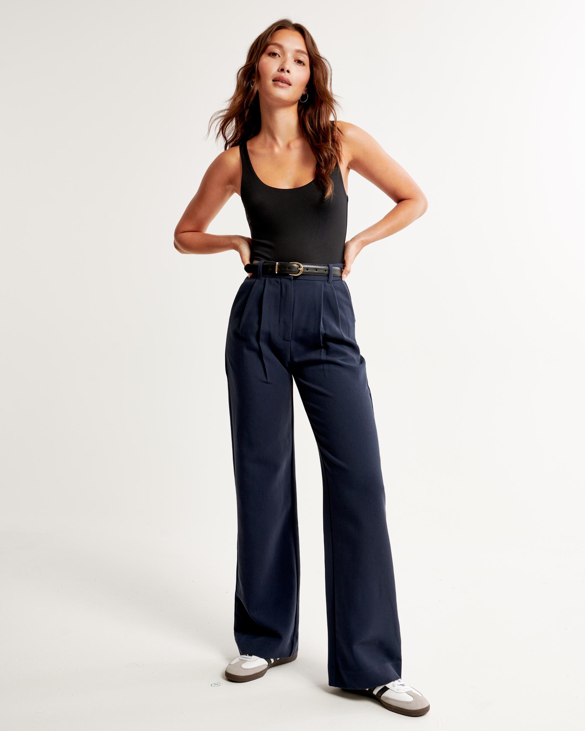A&F Sloane Tailored Wide Leg Pant Product Image