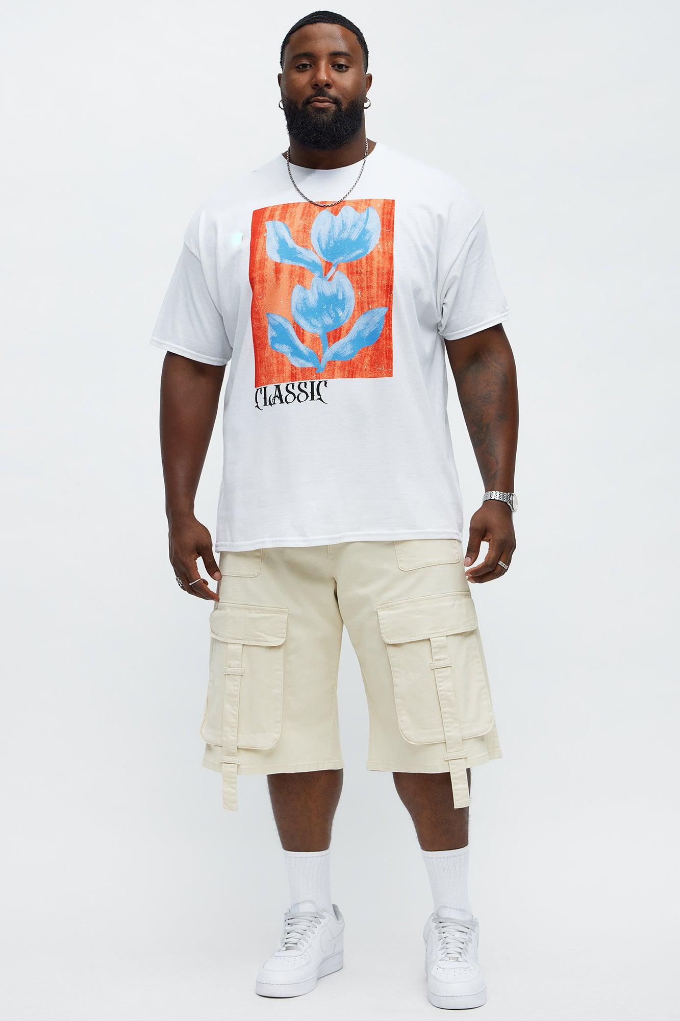 Classic Flowers Short Sleeve Tee - White Male Product Image