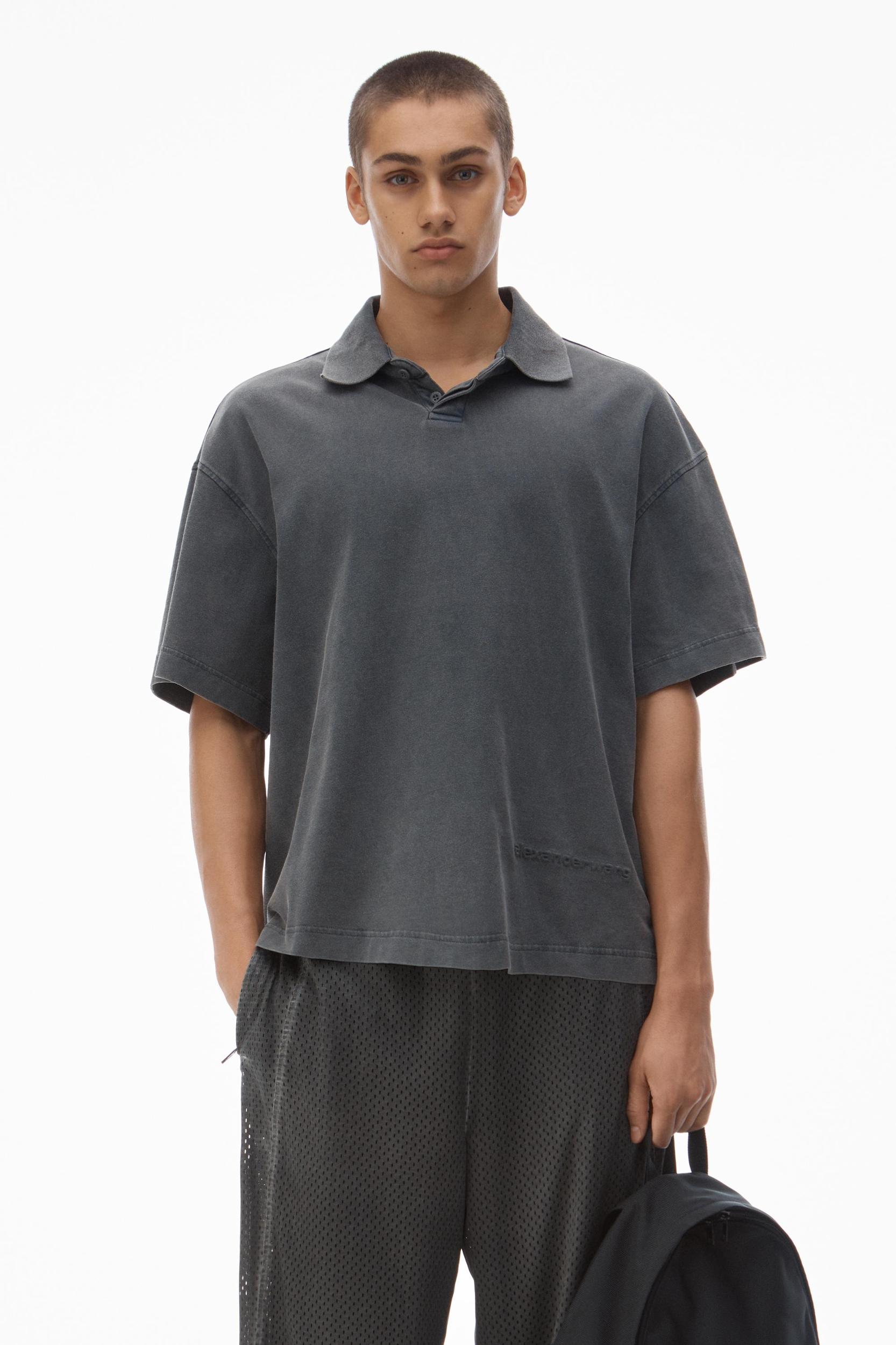 Men's Short-sleeve Polo Tee In Cotton Jersey Product Image