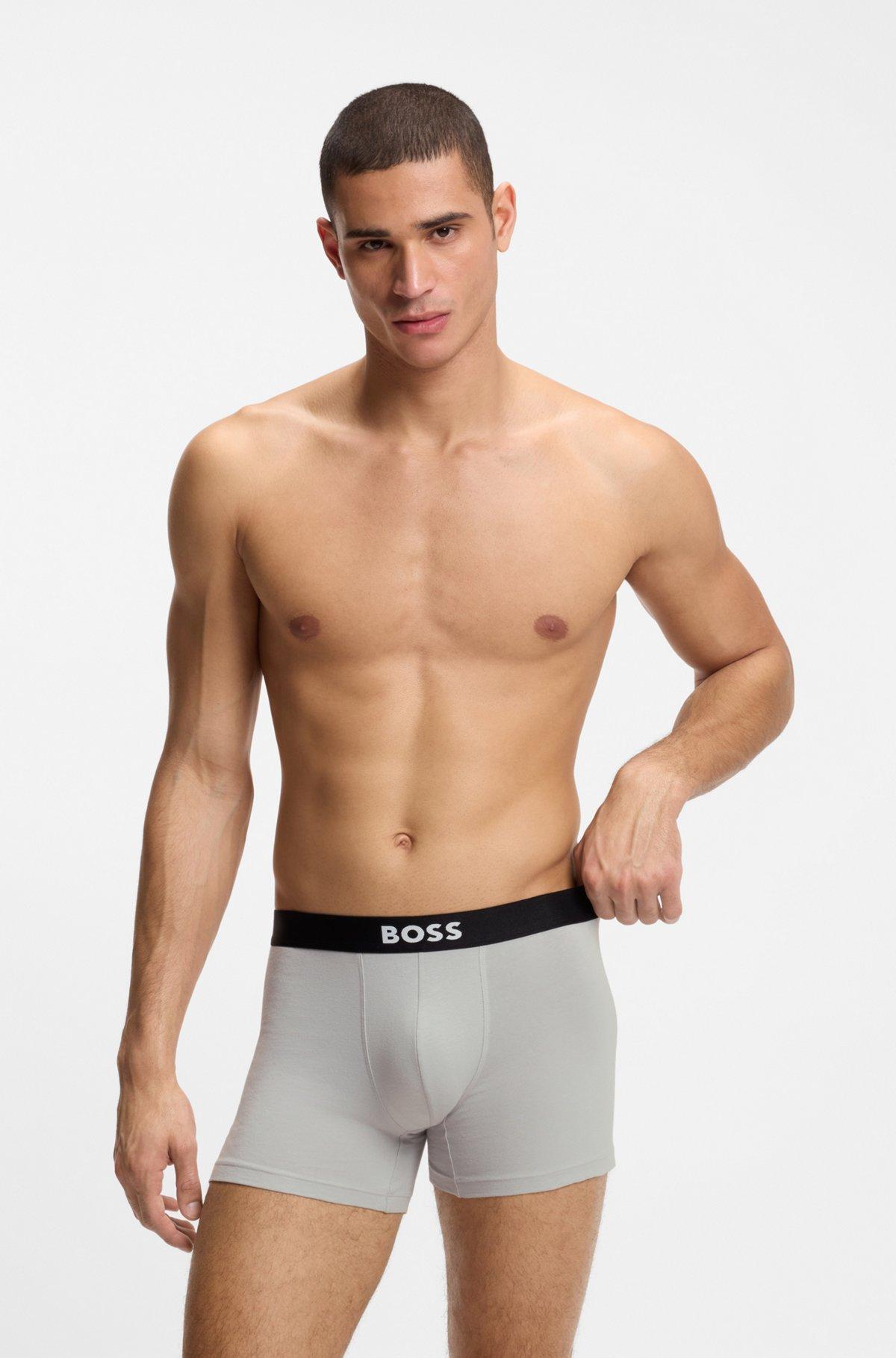 Three-pack of boxer briefs in stretch cotton Product Image