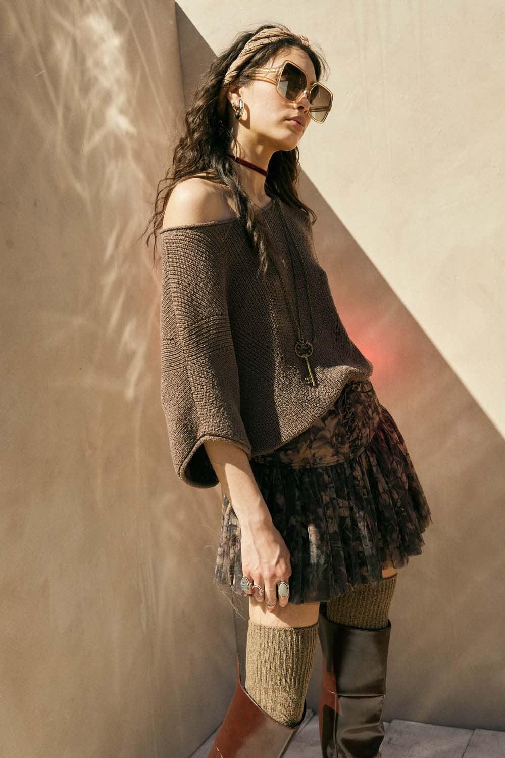 Relaxed Knit Dolman Sleeve Top Product Image