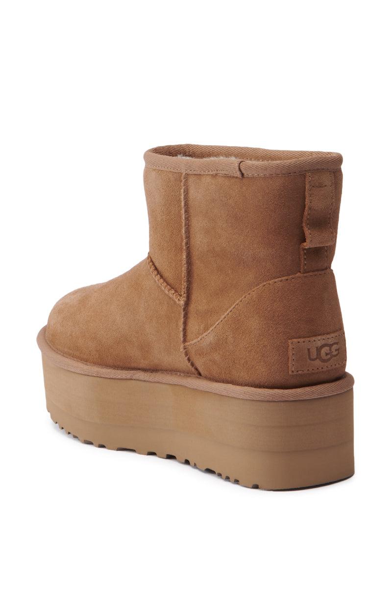 UGG CLASSIC MINI PLATFORM BOOTIE IN CHESTNUT Product Image
