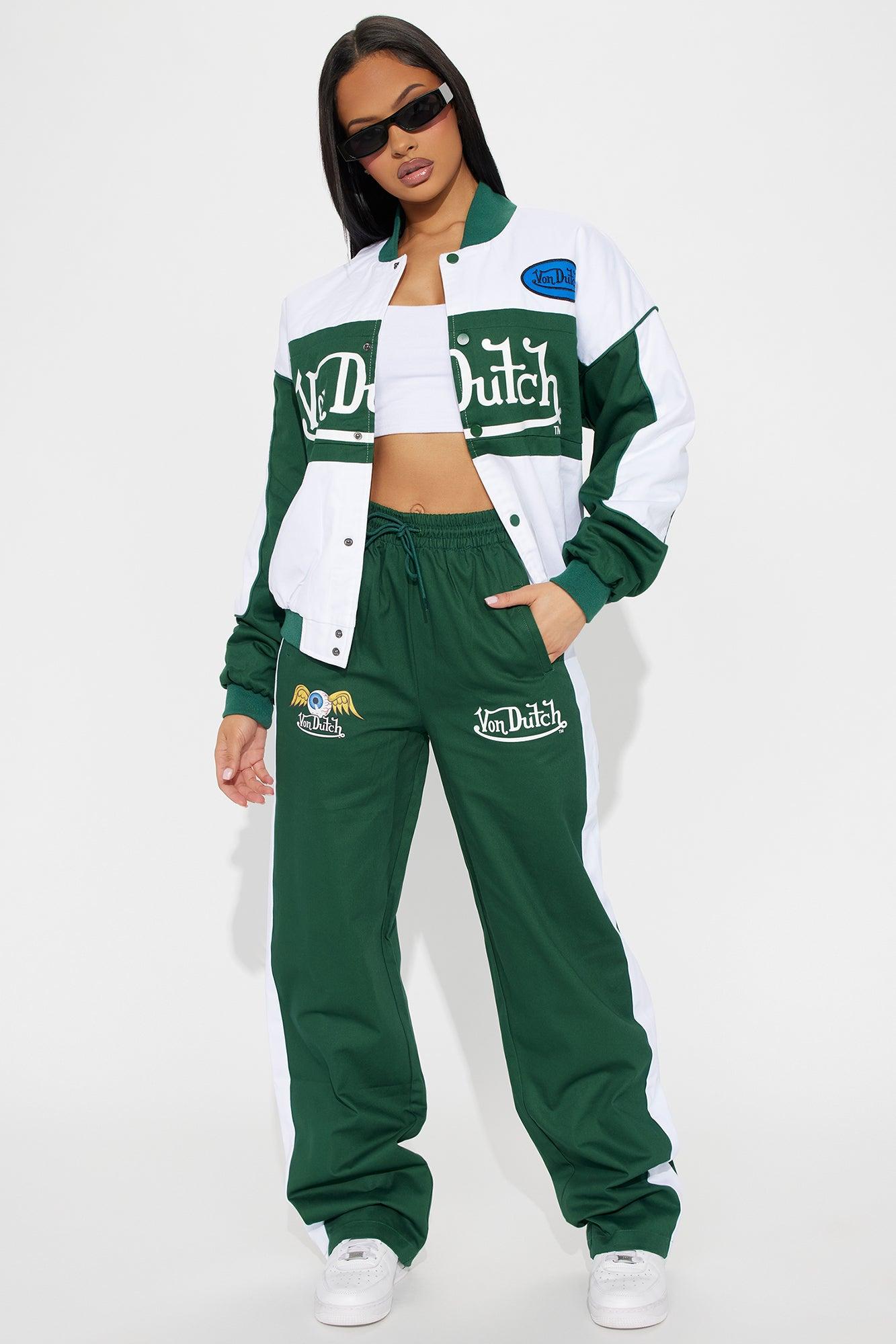 Von Dutch Bomber Jacket - Hunter Green Product Image
