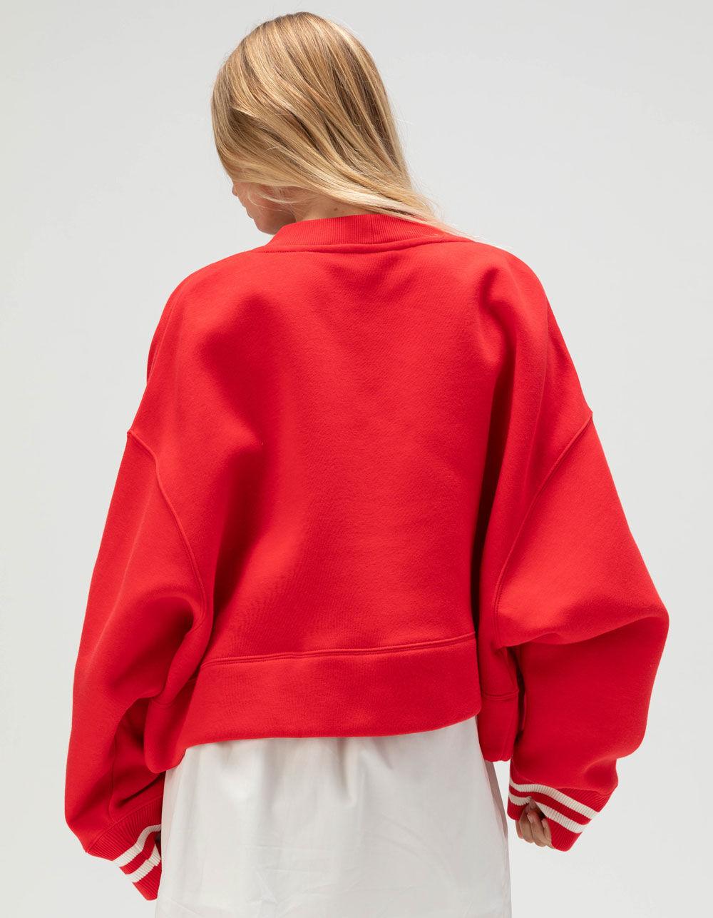 NIKE Sportswear Phoenix Fleece Womens Oversized Cardigan - RED Product Image