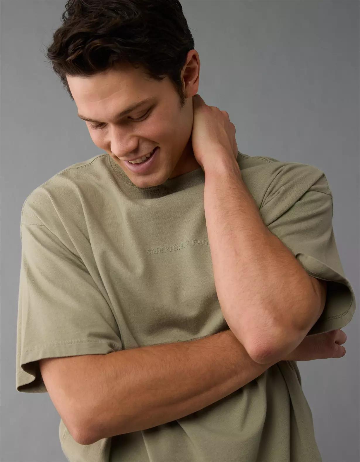 AE Laidback Luxe Heavyweight Oversized Logo Graphic T-Shirt Product Image