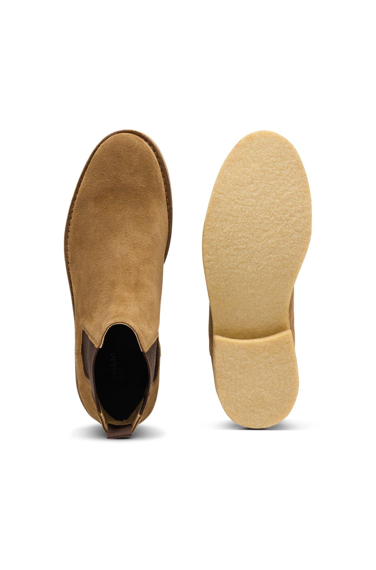 BOSS - BECKHAM x BOSS Chelsea boots in suede - Beige Product Image