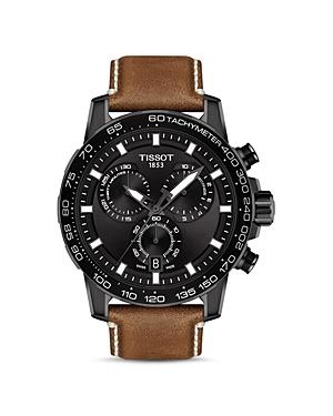 Tissot Supersport Black Leather Strap Chronograph Watch Product Image