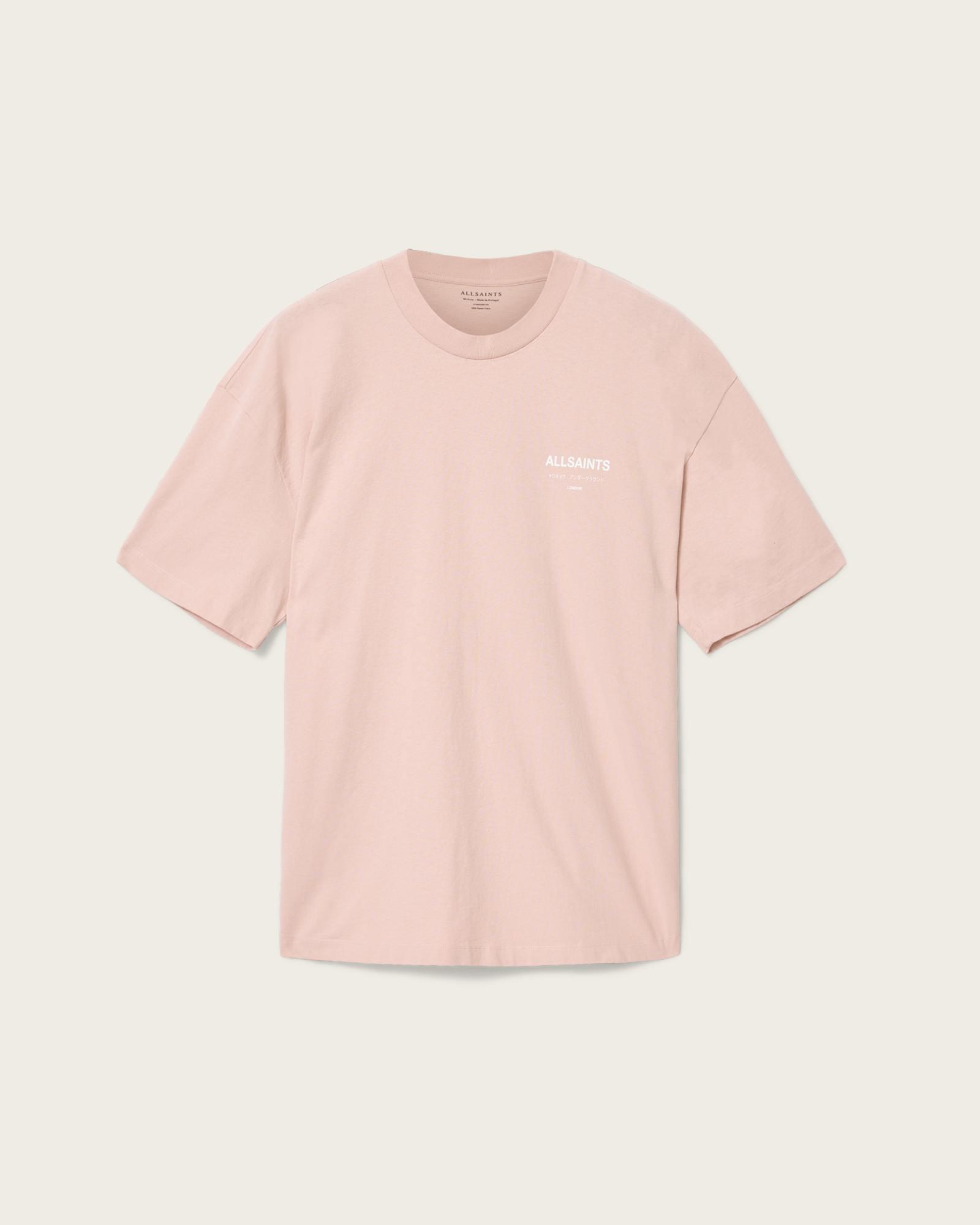 Underground Oversized Crew Neck T-Shirt SUNBAKED PINK | ALLSAINTS US Product Image