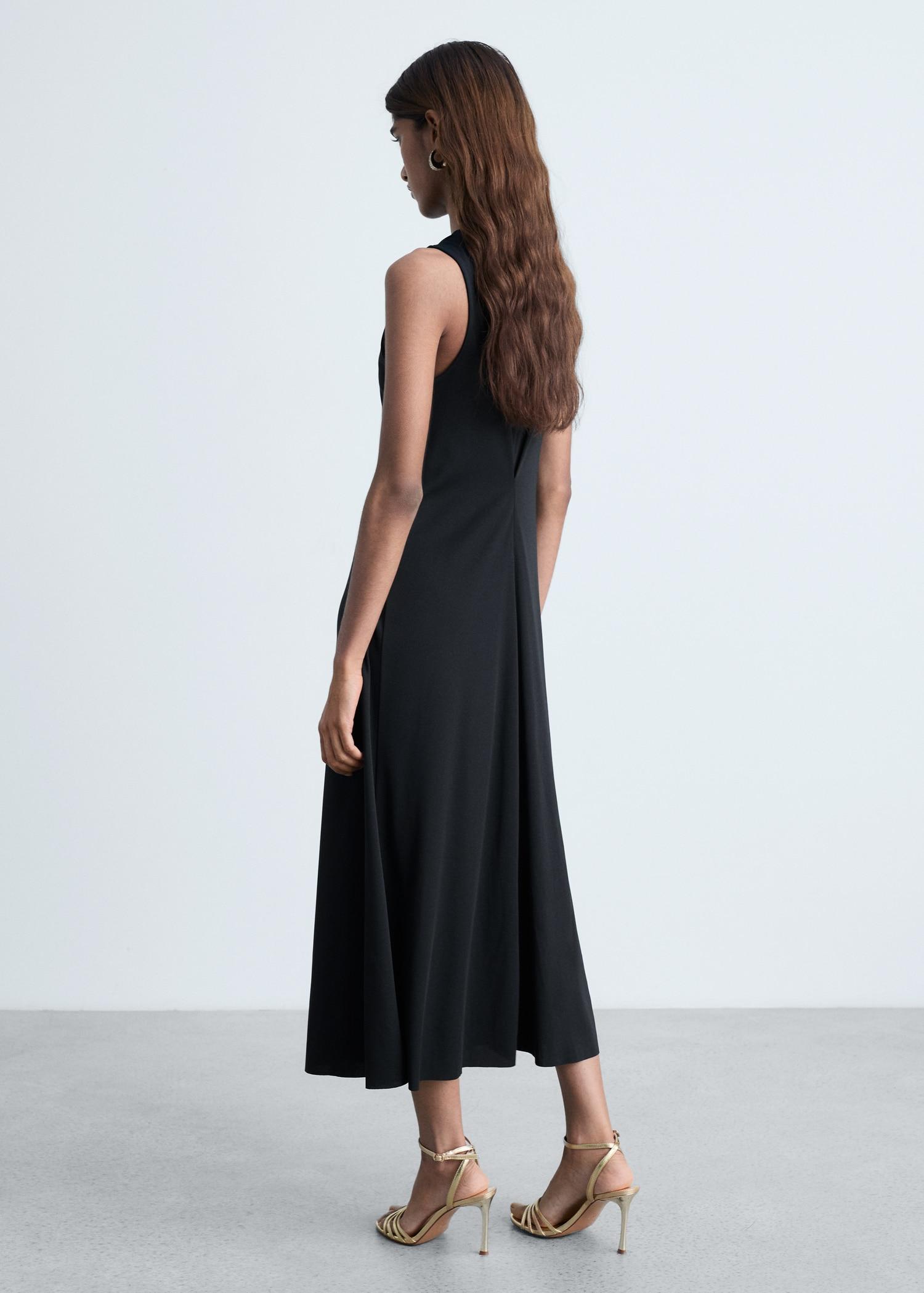 V-neck knitted dress - Women | MANGO USA Product Image