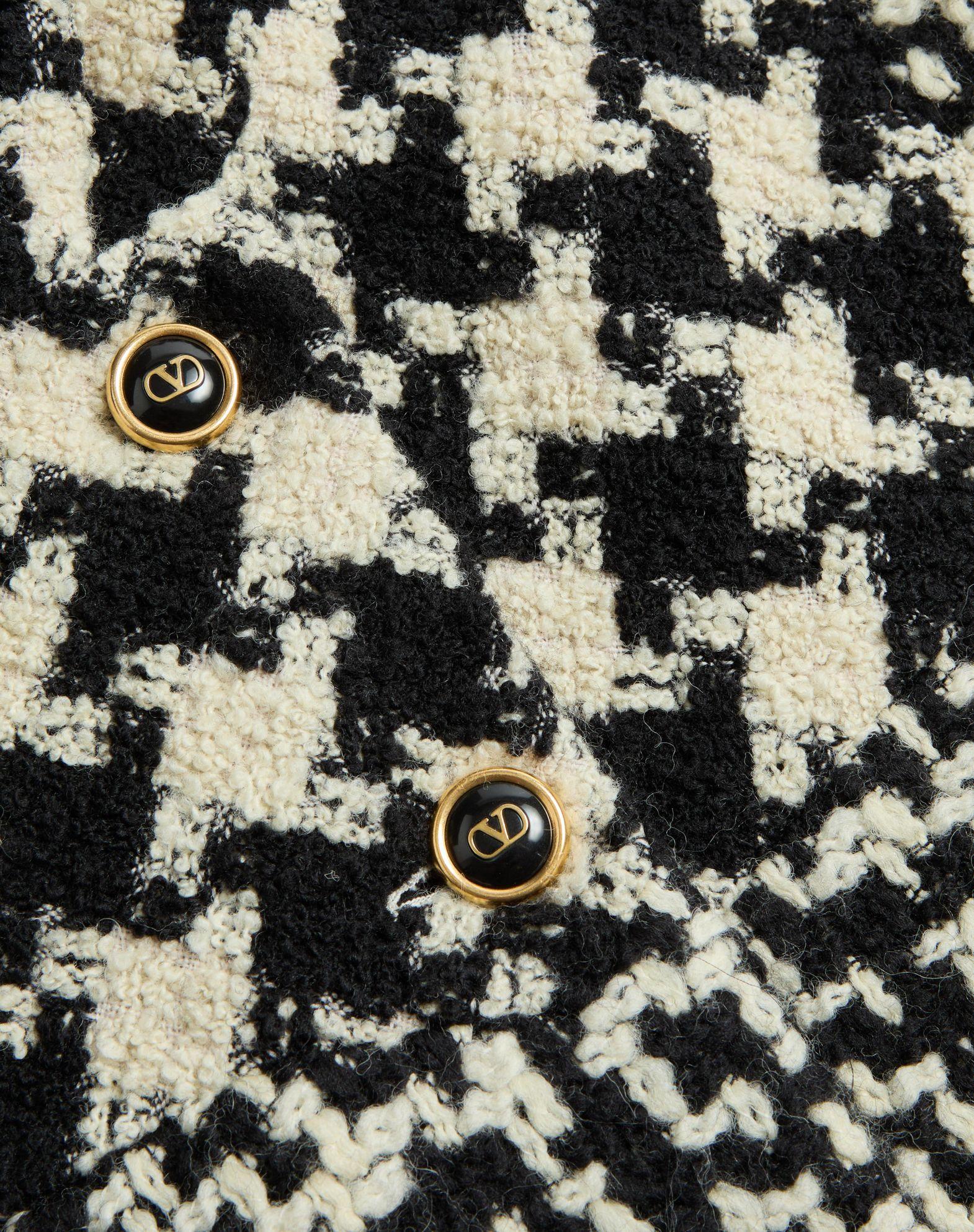 Geometric Tweed Cape  Product Image