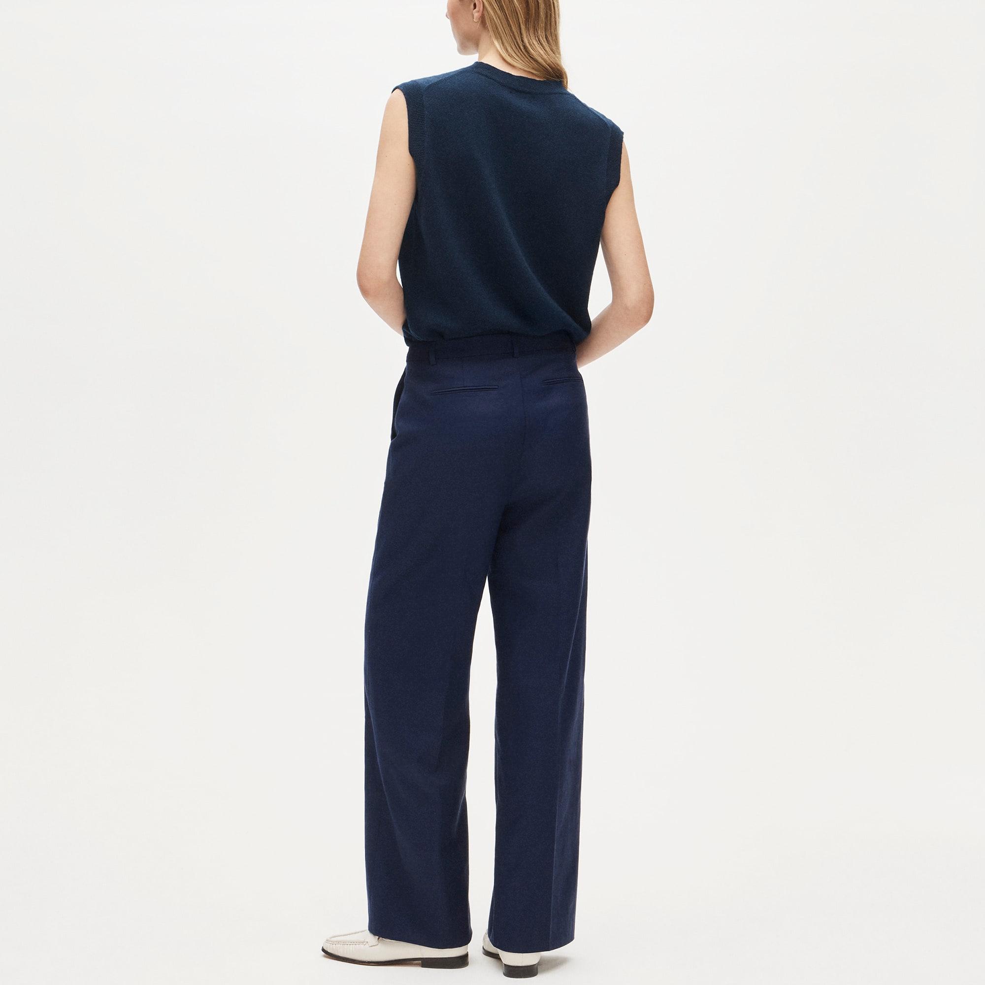 Essential wide-leg pant in Gramercy linen blend Product Image