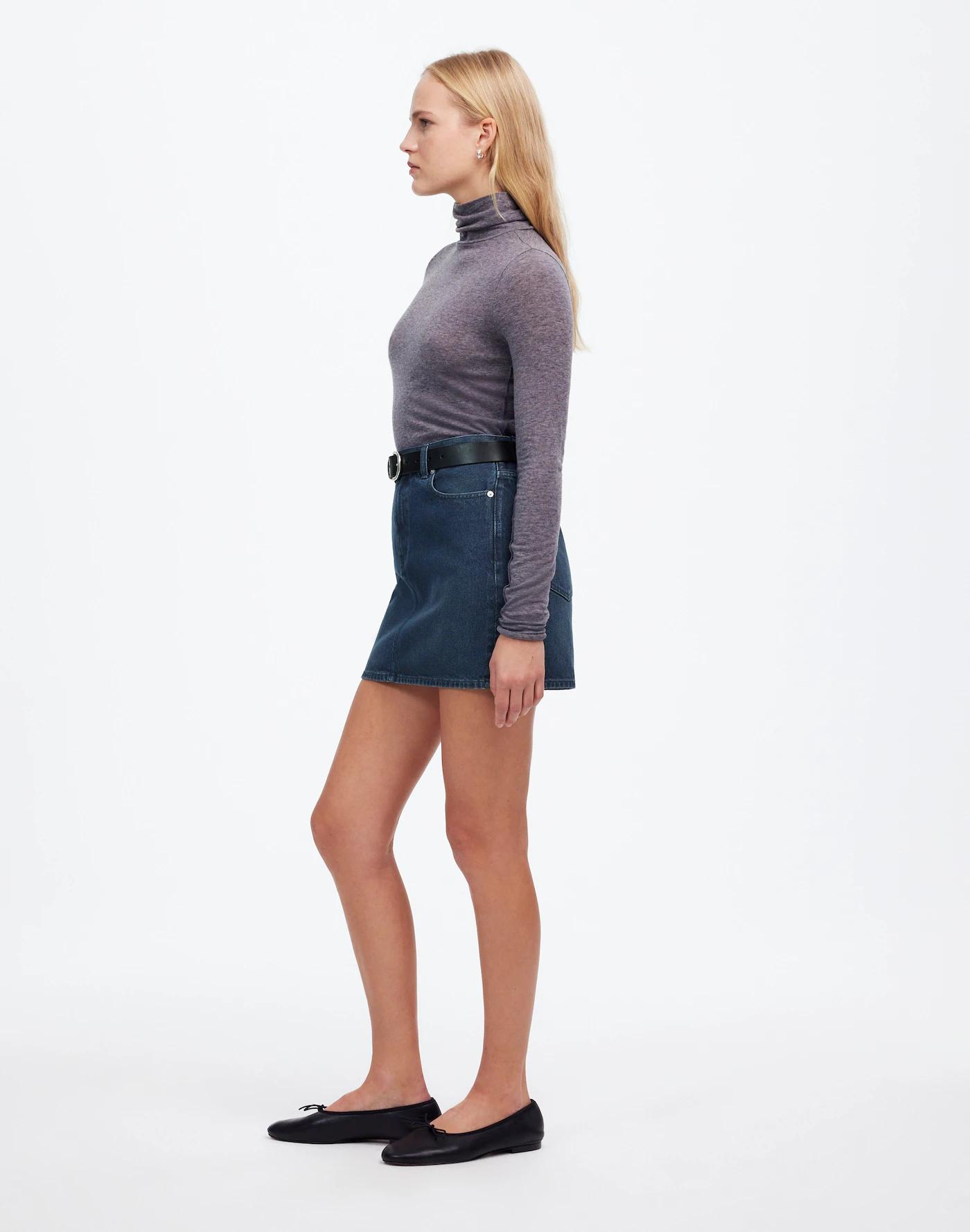 Denim Mini Skirt in Hodgeman Wash Product Image