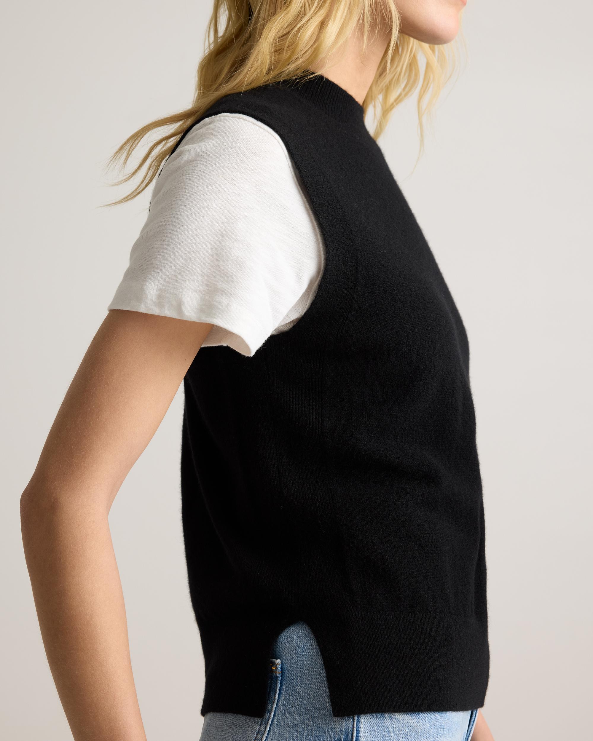 Quince | Women's Mongolian Cashmere Mock Neck Sweater Vest Product Image