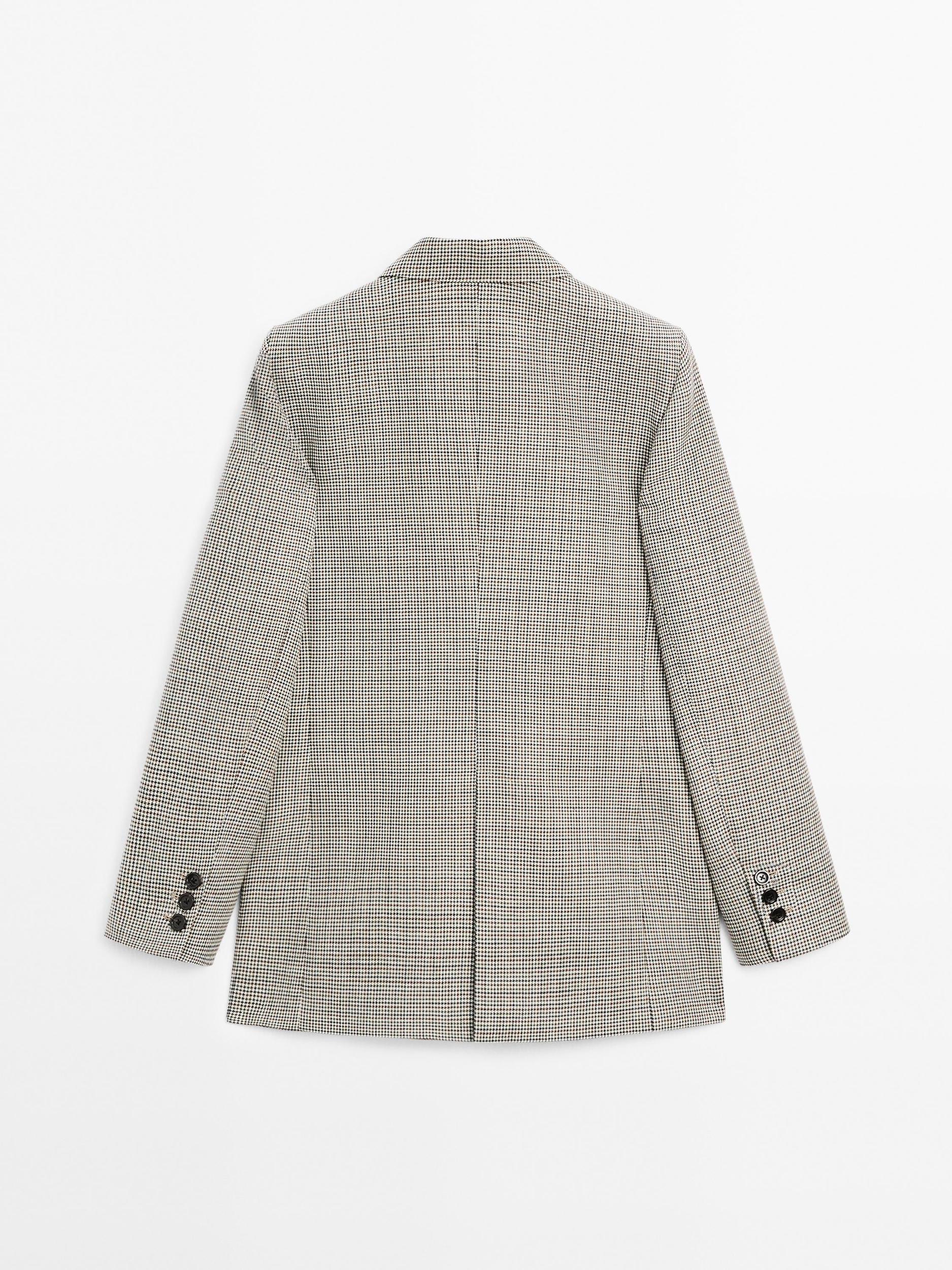 100% wool houndstooth blazer Product Image