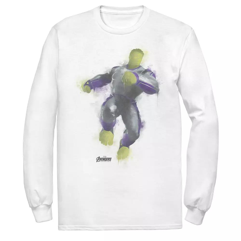 Men's Marvel Avengers Endgame Hulk Spray Paint Pose Long Sleeve Graphic Tee,  Product Image