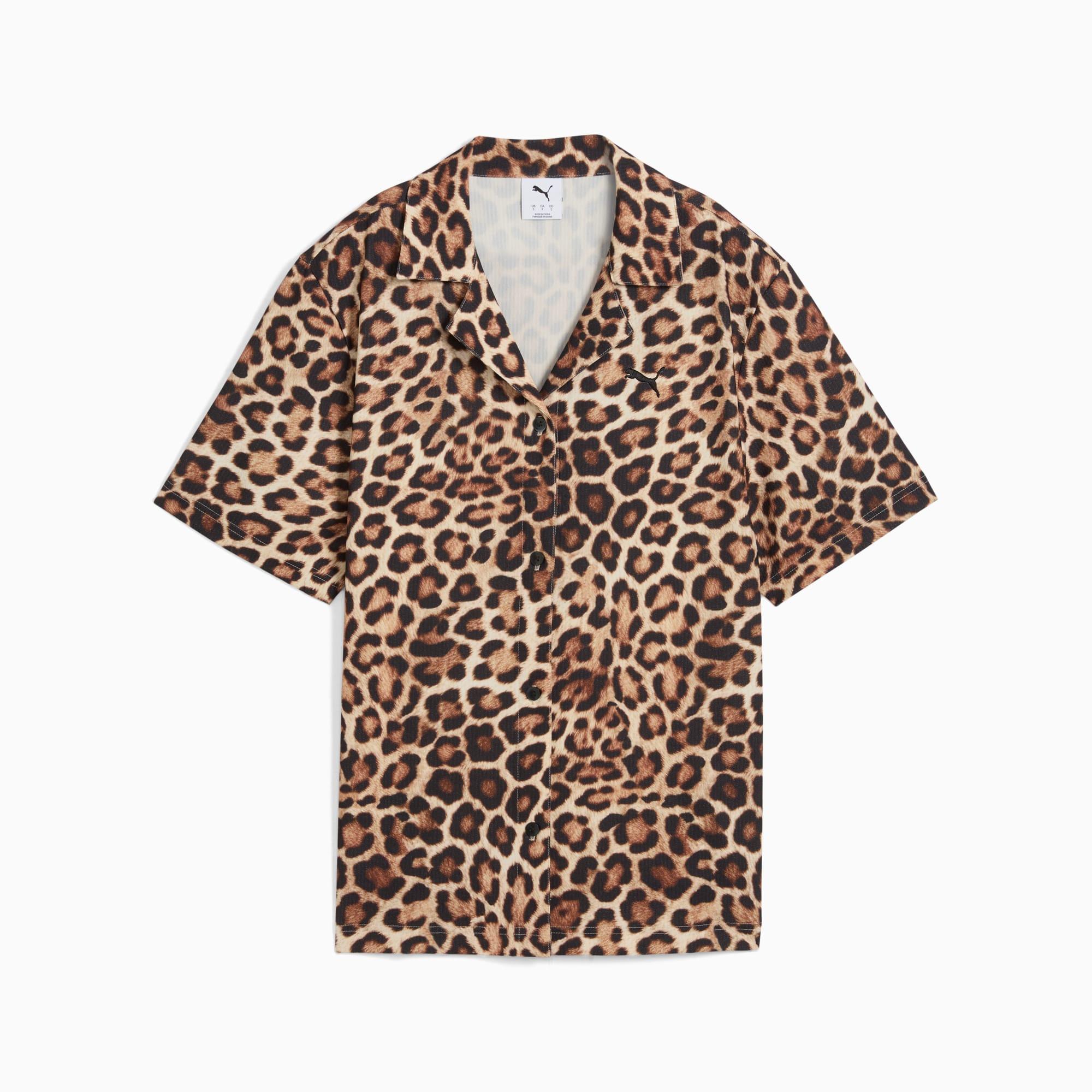 LEO LUXE Women's Relaxed All-Over Print Woven Shirt Product Image