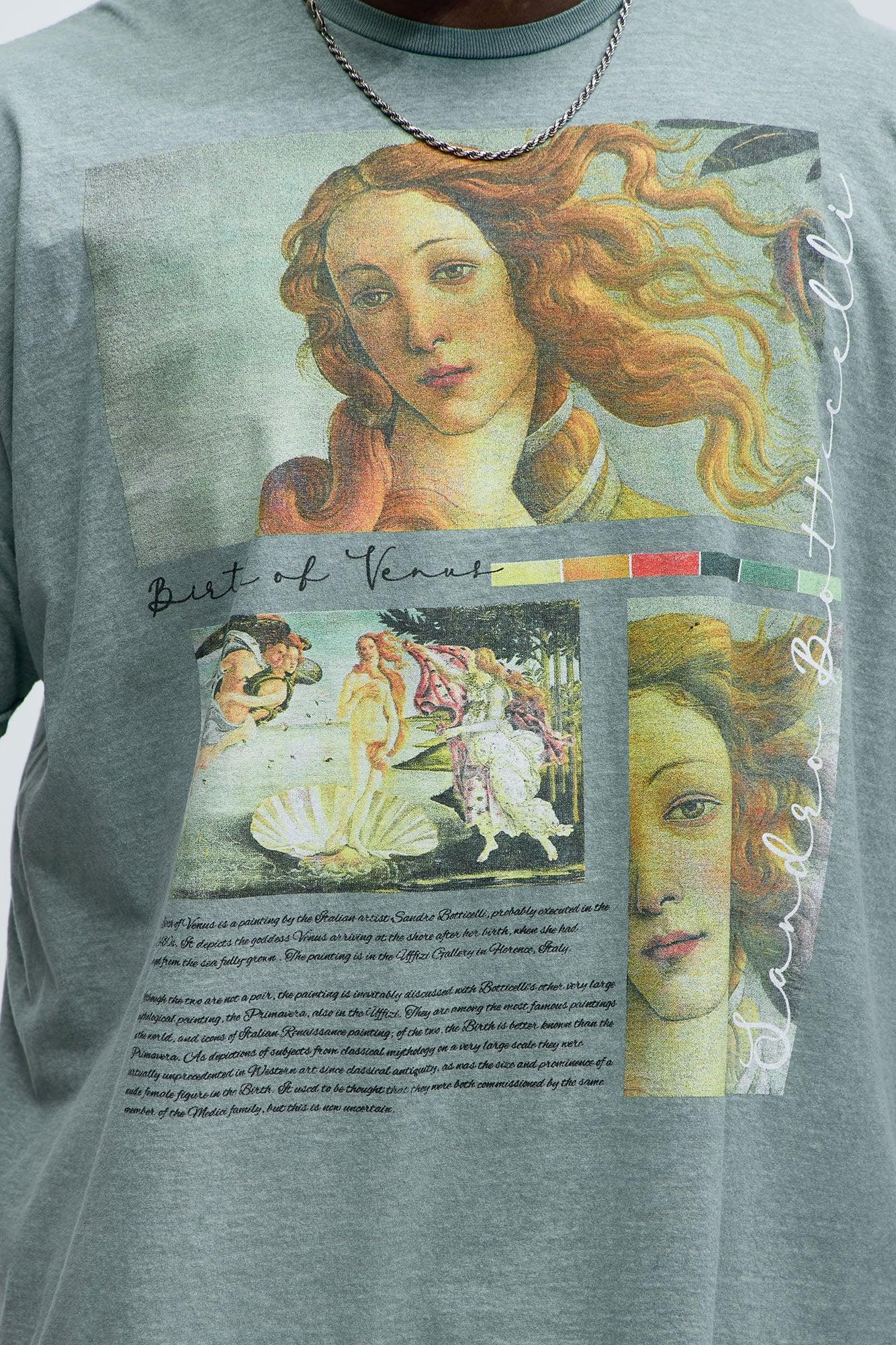 Botticelli The Birth Of Venus Short Sleeve Tee - Sage Product Image