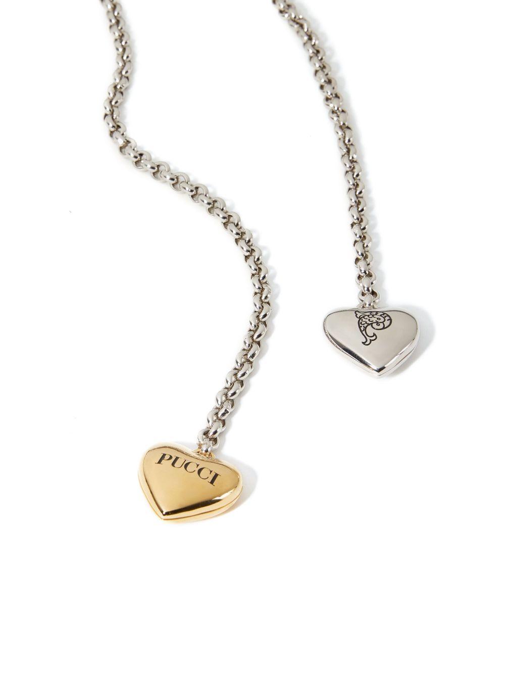 heart-charm rolo-chain necklace Product Image