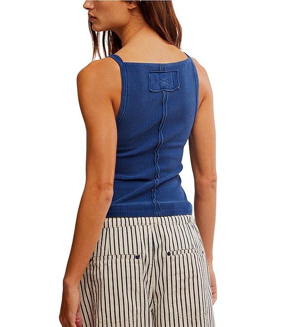 Free People We The Free Mia High Square Neck Sleeveless Tank Top Product Image