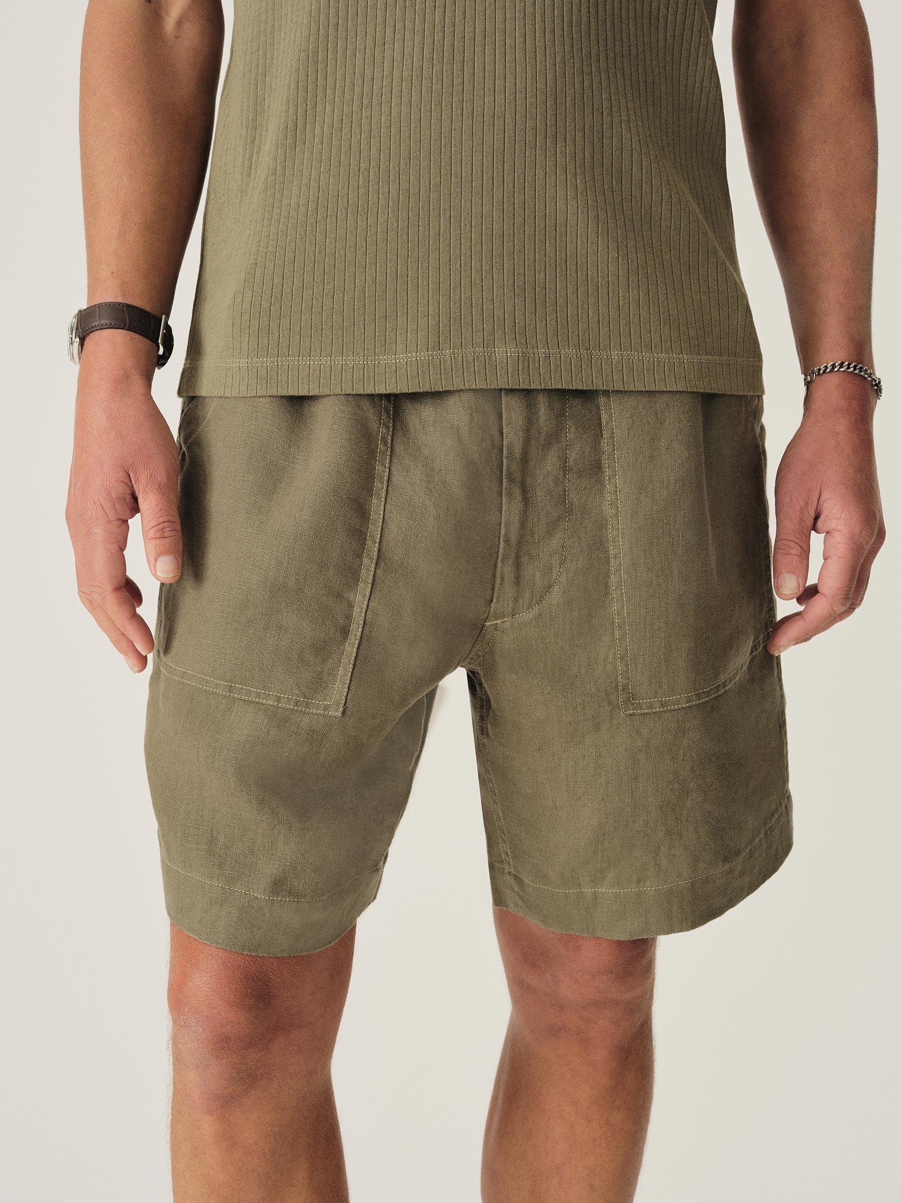 Desert Olive Loomed Linen OG-107 Fatigue Short Product Image