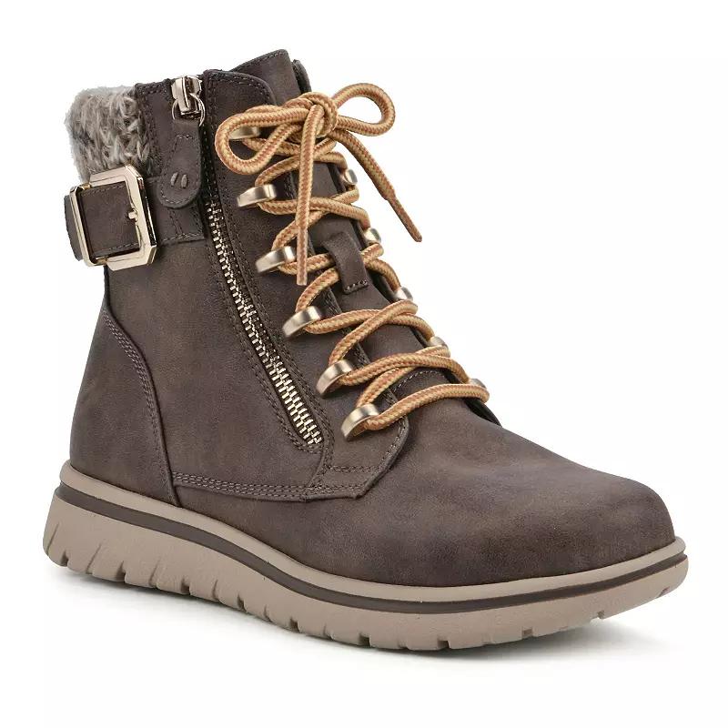 Cliffs by White Mountain Hearten Women's Hiker Ankle Boots, Size: 11 Wide, Grey Fabric Product Image