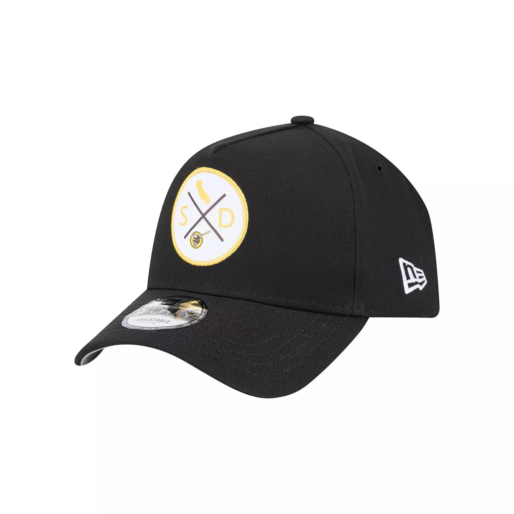Men's New Era Black San Diego Padres 9FORTY A-Frame Adjustable Hat Product Image