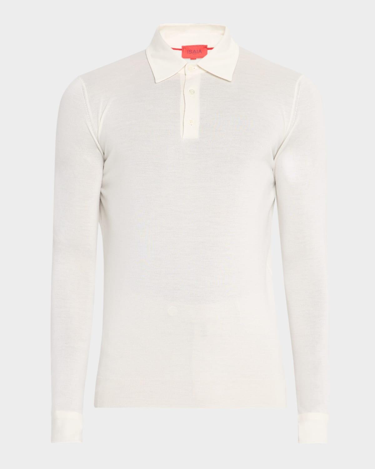 Mens Cashmere-Silk Polo Sweater Product Image