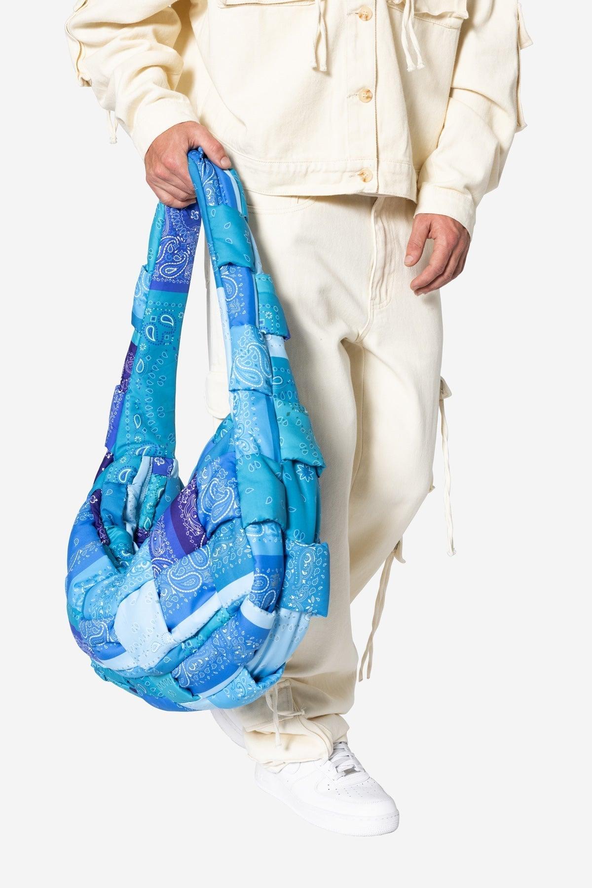 Quilted Cross Body Bag - Blue Product Image