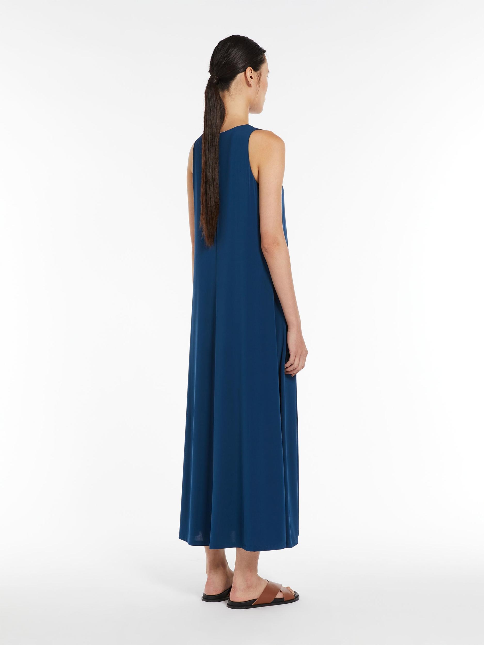 Max Mara Supremo Stretch Jersey A-line Dress in China Blue Product Image