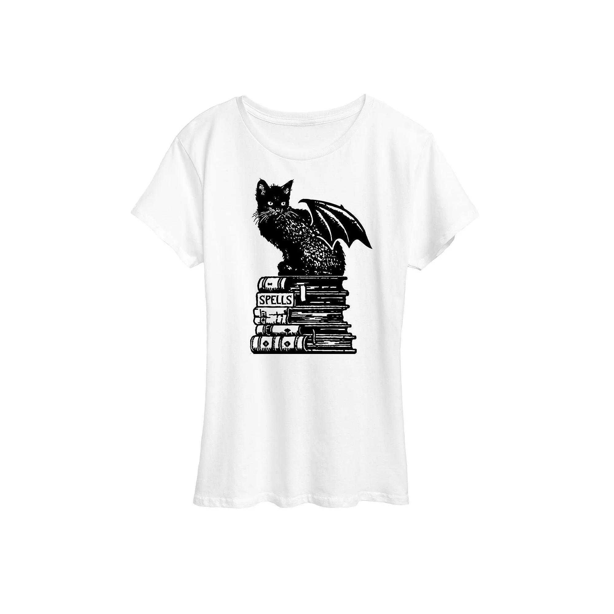 Women's Spells Cat Halloween Tee, Girl's,  Product Image