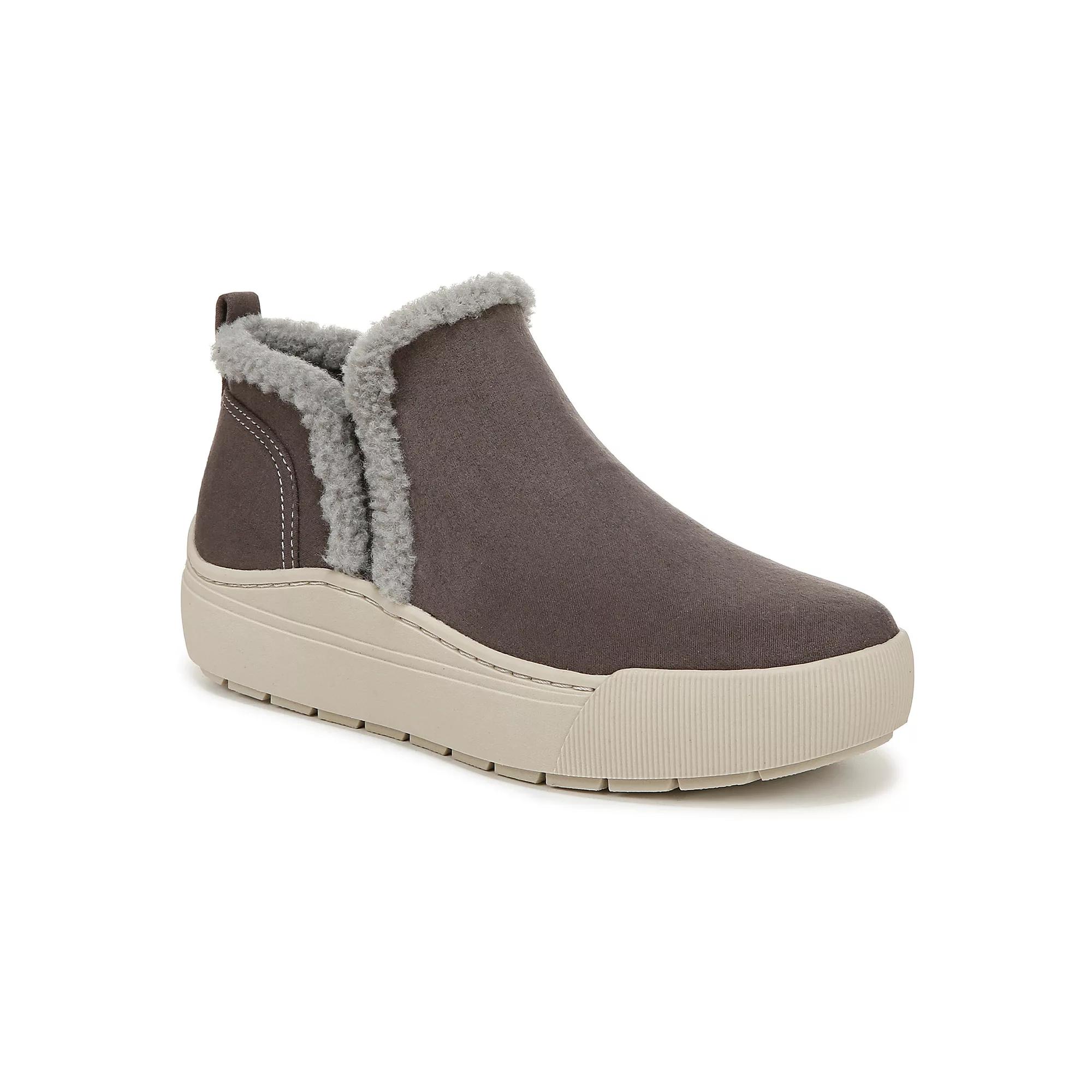 Dr. Scholls Time Off Yo Womens Cozy Ankle Boots Gray Grey Product Image