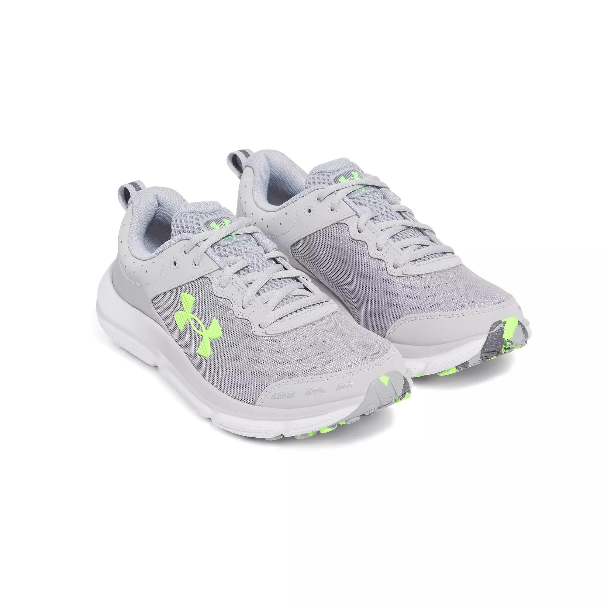 Under Armour Charged Assert 10 Men's Running Shoes, Size: 8, Mod Gray Hyper Green Product Image