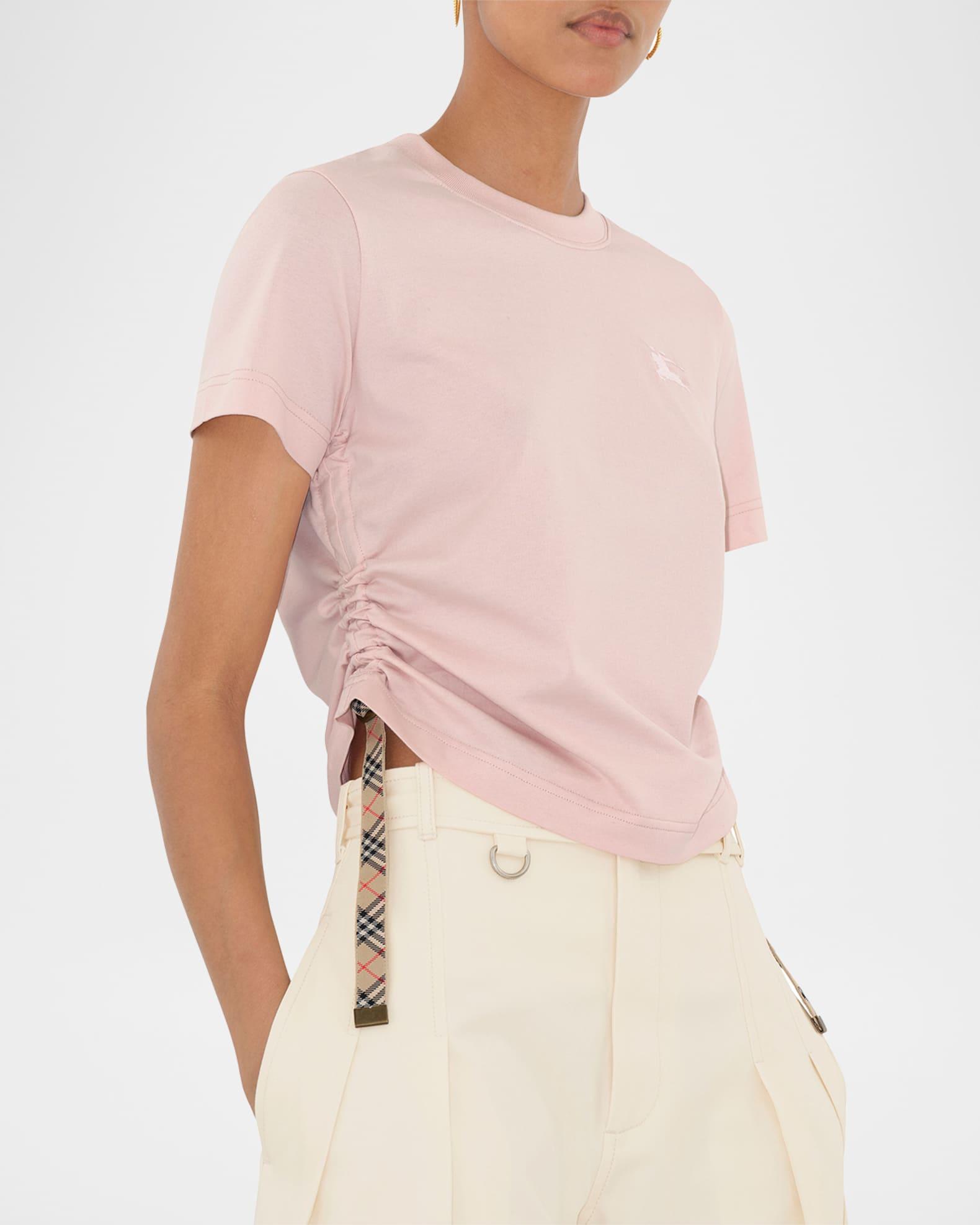 Drawstring Ruched Crop T-Shirt Product Image